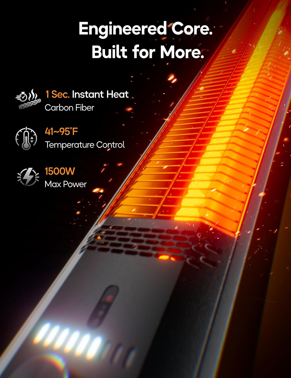 Thumbnail 6 de AEROZY Solara SH04UH Infrared Patio Heater, 1,500W, 60° Oscillation