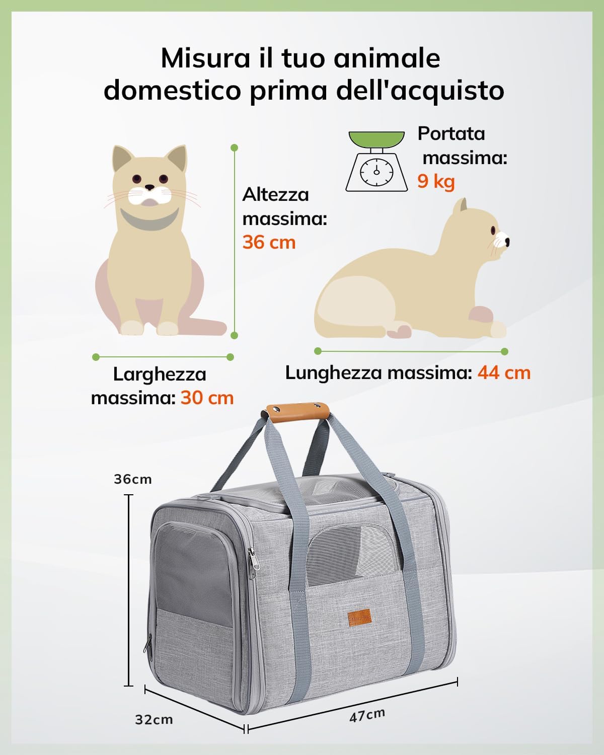 Detalle de Morpilot Trasportino Morbido per Cani e Gatti: comodo, leggero e pratico per viaggiare