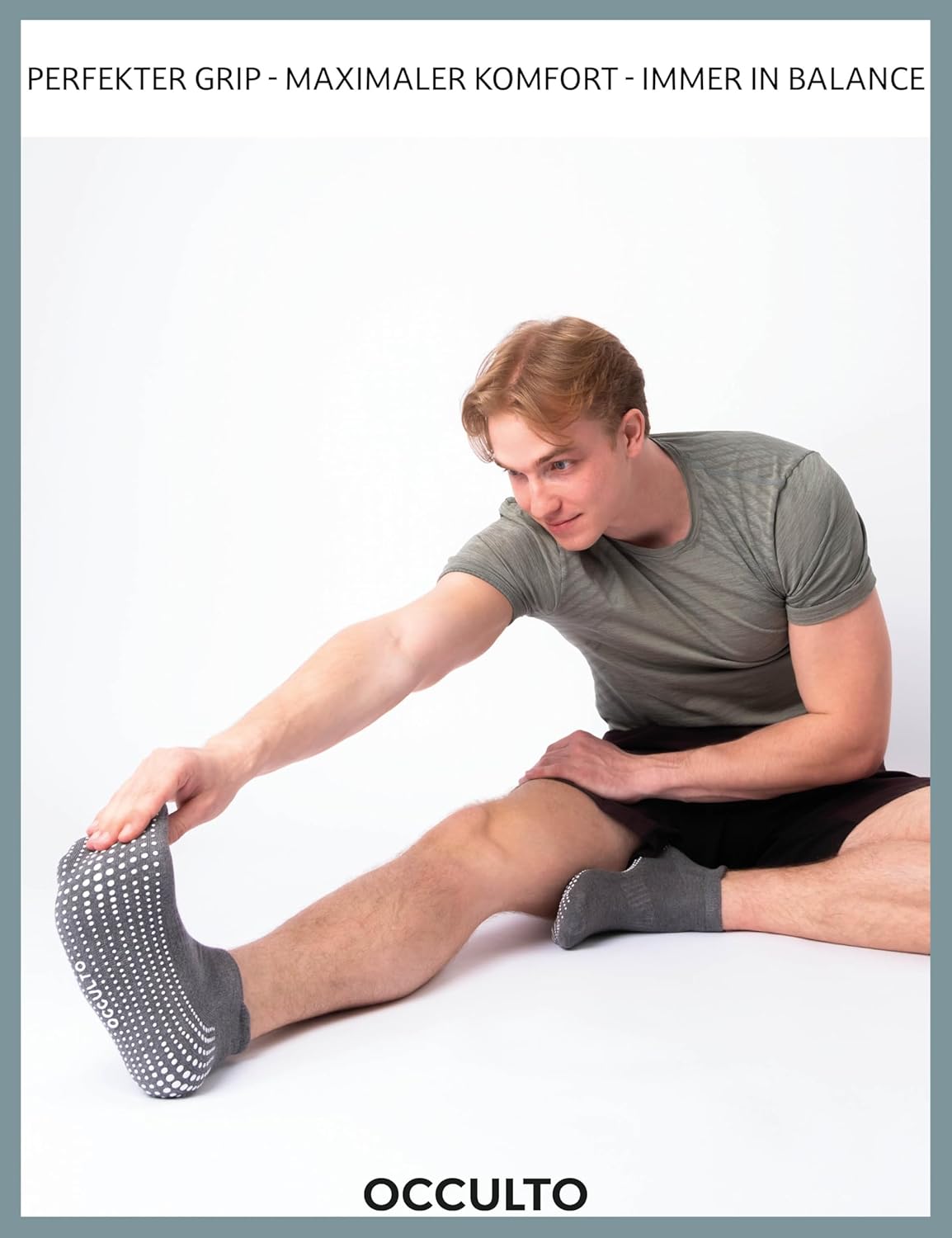 Detalle de Occulto Yoga-Socken für Damen & Herren „Mady“ im 2er- oder 4er-Pack mit rutschfesten Noppen