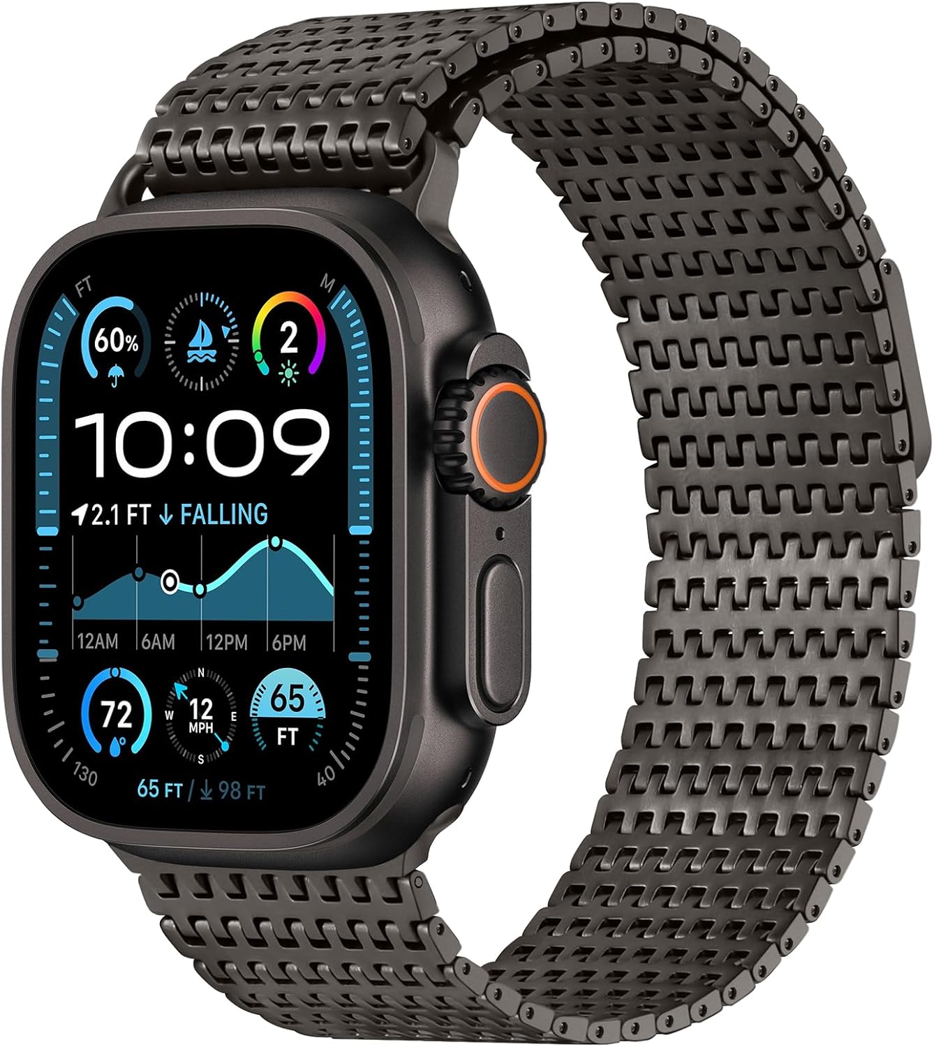 Detalle de Anlinser Magnetic Stainless Steel Strap for Apple Watch Ultra & 49mm Models