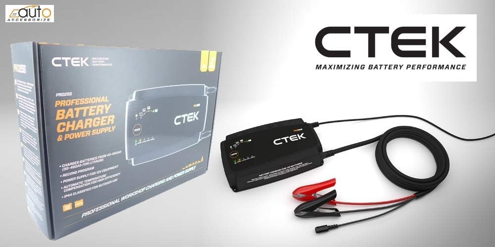 Detalle de CTEK Pro25S 12V Battery Charger, Power Supply and Maintainer for Lithium, Truck and Car