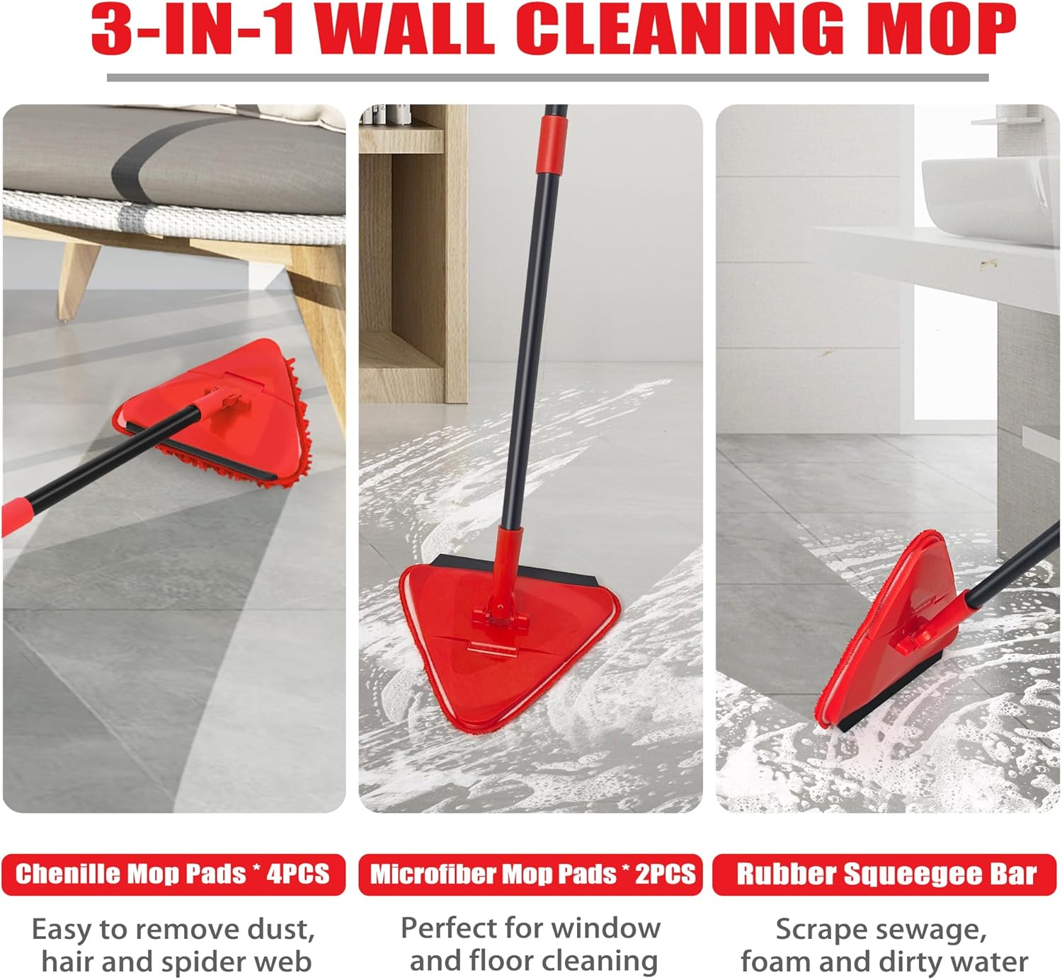 Detalle de NEWE Fregona Techo Extensible 202 cm