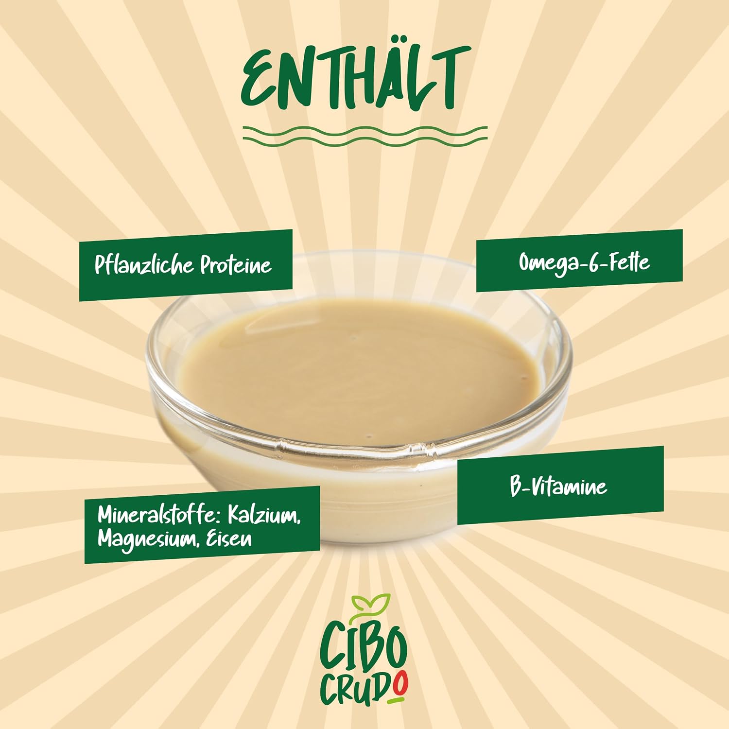 Detalle de Tahini Sesampaste Bio – 250 g von CiboCrudo
