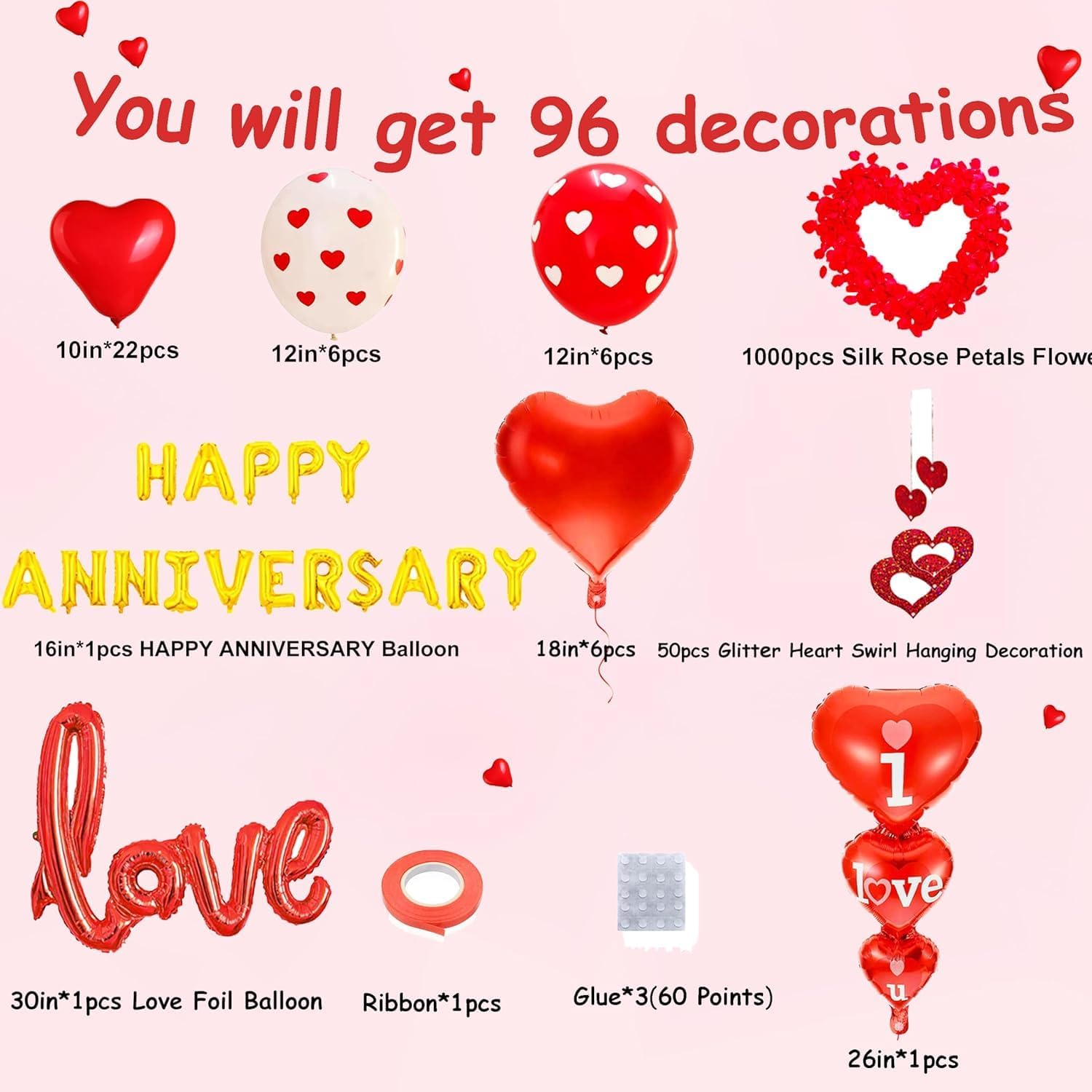 Thumbnail 4 de Anniversary Decorations Balloons arch with banner 🎈