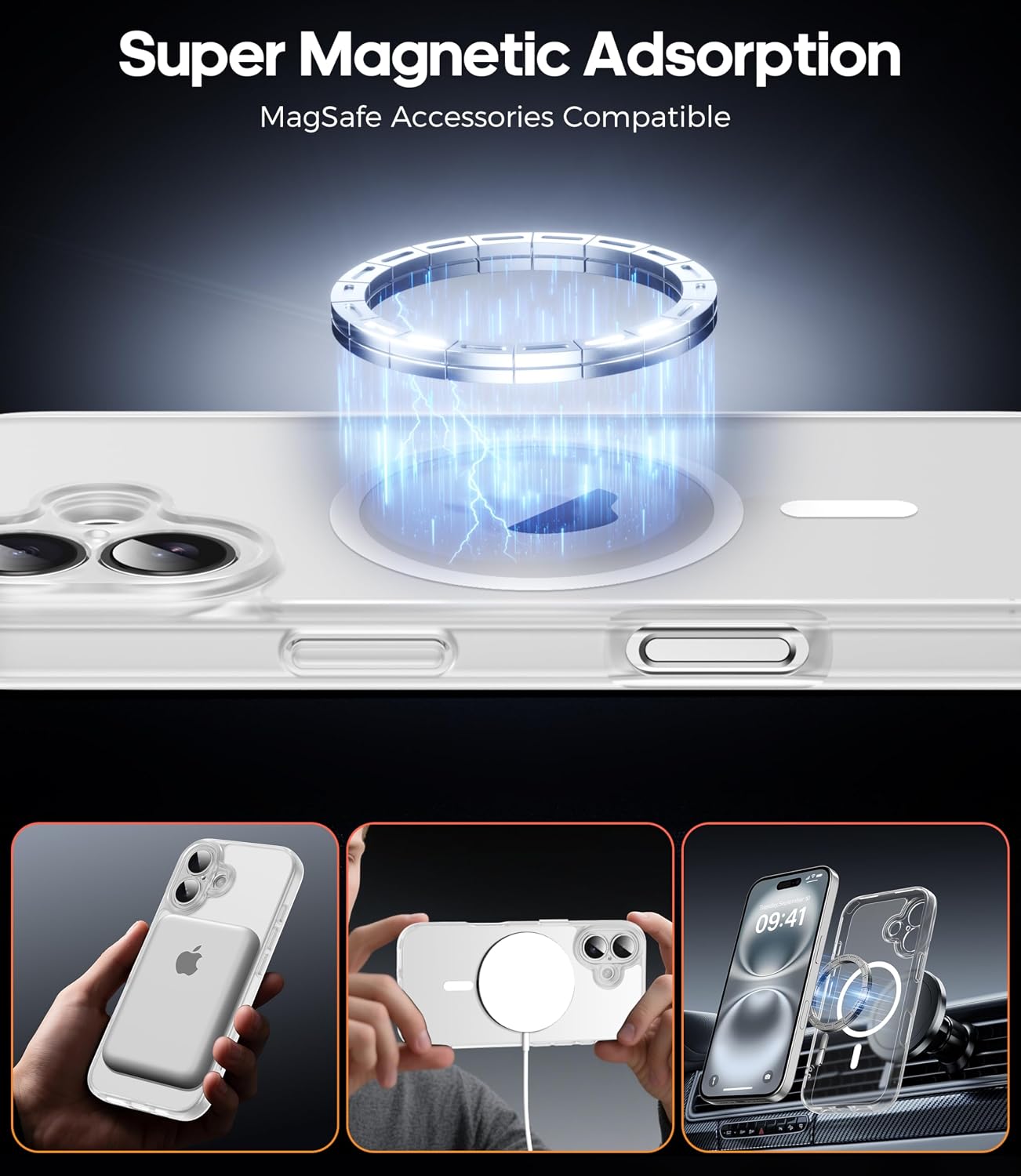 Detalle 2 de FLLAO iPhone 16 MagSafe case with 2 glass
