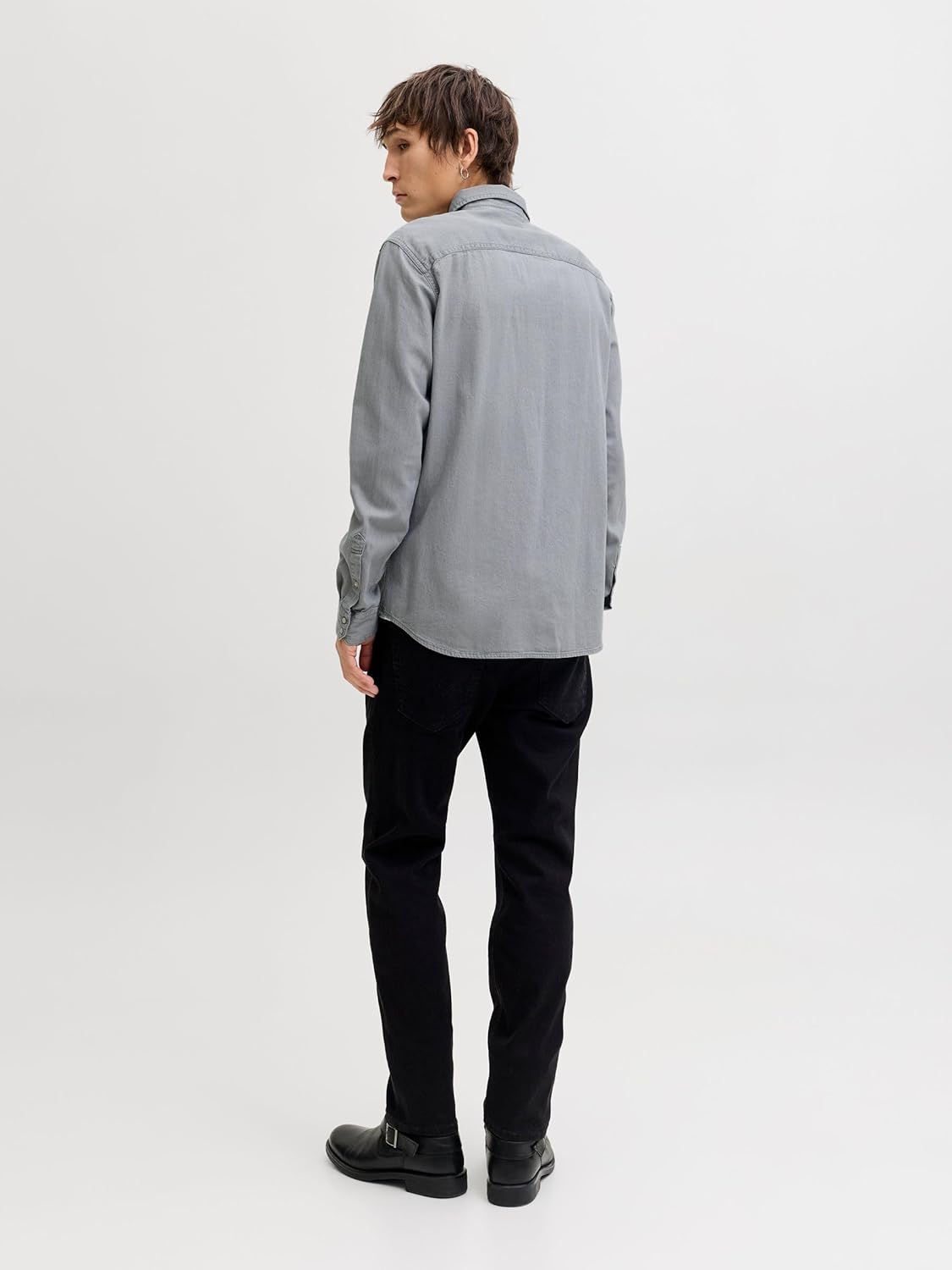 Detalle de Jack & Jones S Jjesheridan Shirt L/S: camicia in jeans uomo