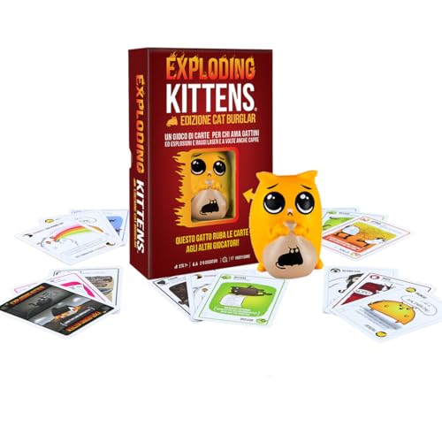 Imagen de Exploding Kittens Cat Burglar – Edizione Italiana di Asmodee: Gioco di Carte per Famiglie e Amici en OfertitasTOP