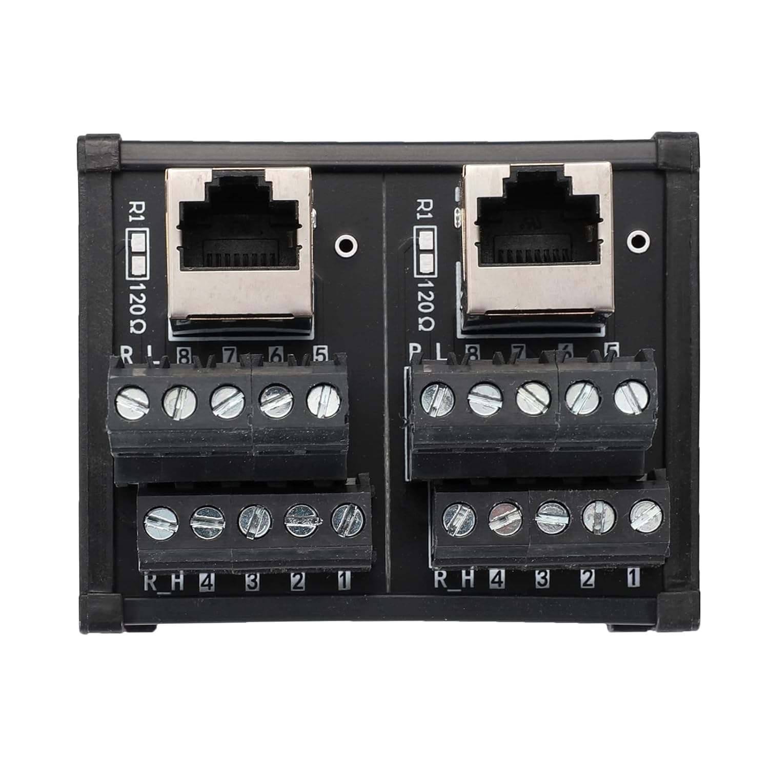 Detalle de PENGLIN RJ45 8P8C DIN Rail Mount Ethernet Connector Breakout Board (2 Ways)