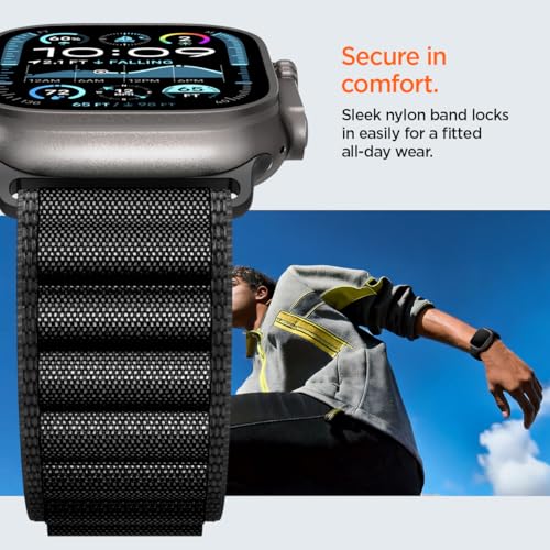 Detalle de Spigen WBF1: Correa de nylon premium para Apple Watch Ultra 3/2/1 y Series 11/10
