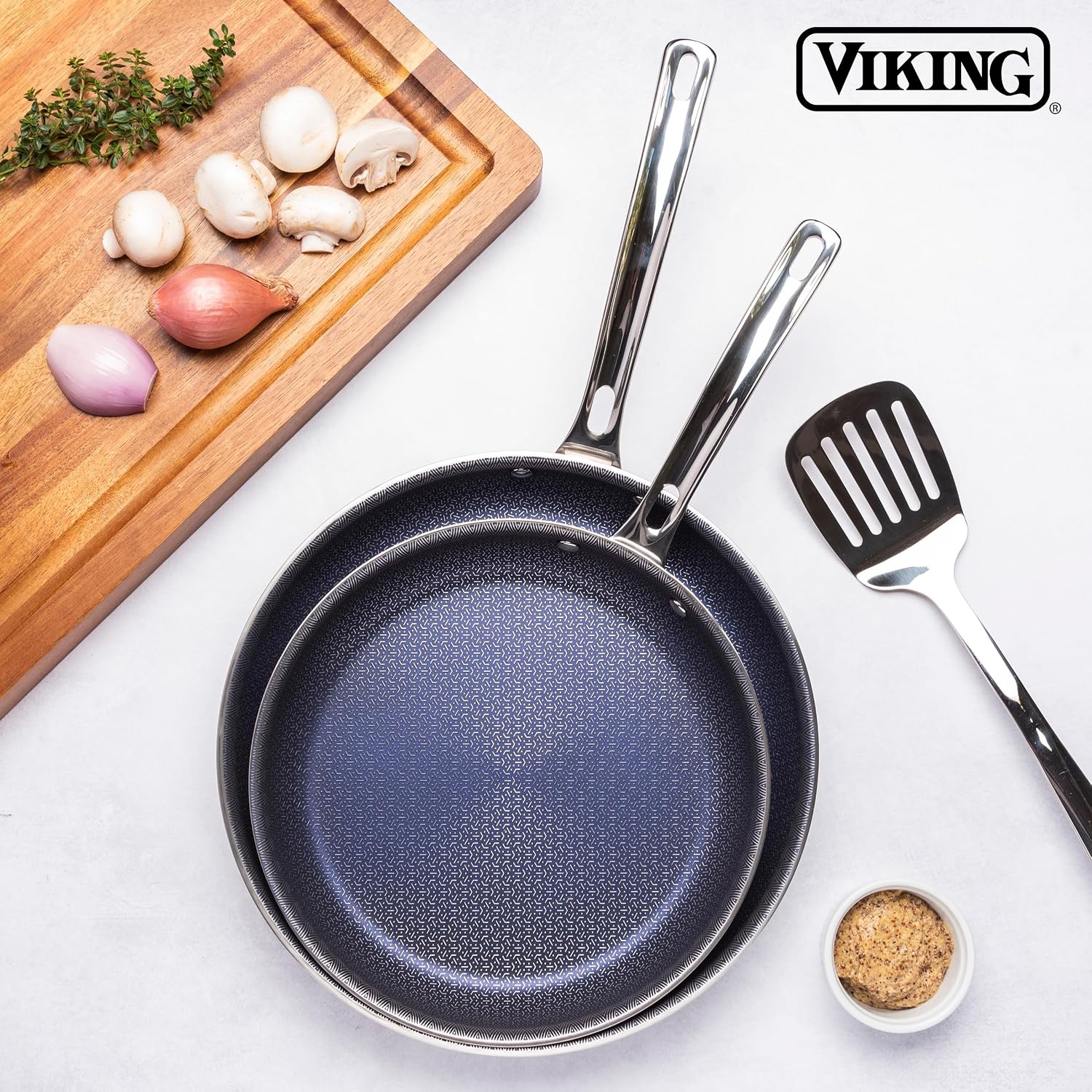 Thumbnail 6 de Viking Hybrid Plus 3-Ply Ceramic Nonstick Frying Pan Set (9.5” & 11”), PFAS-Free, Induction Compatible