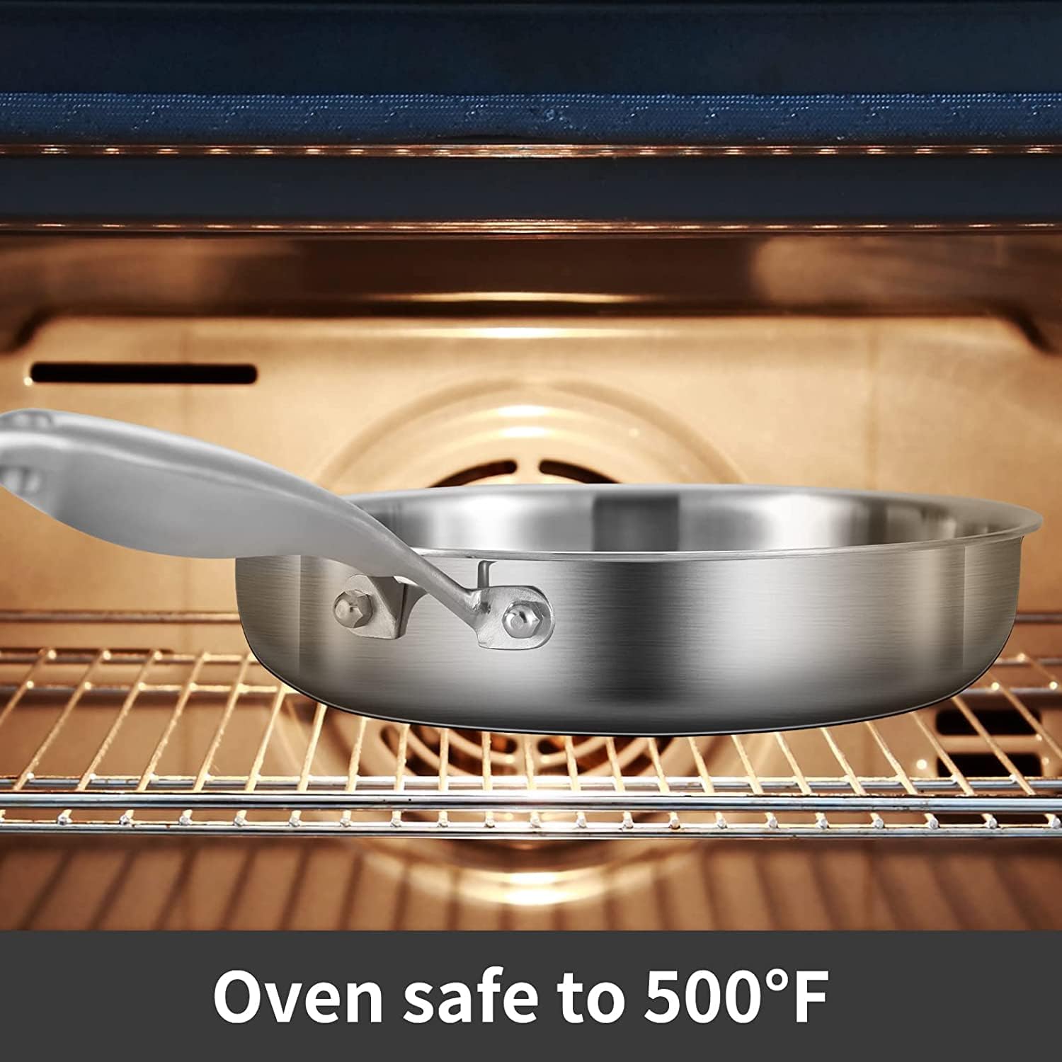 Thumbnail 3 de LOLykitch 26 cm Tri-ply Stainless Steel Frying Pan with Lid