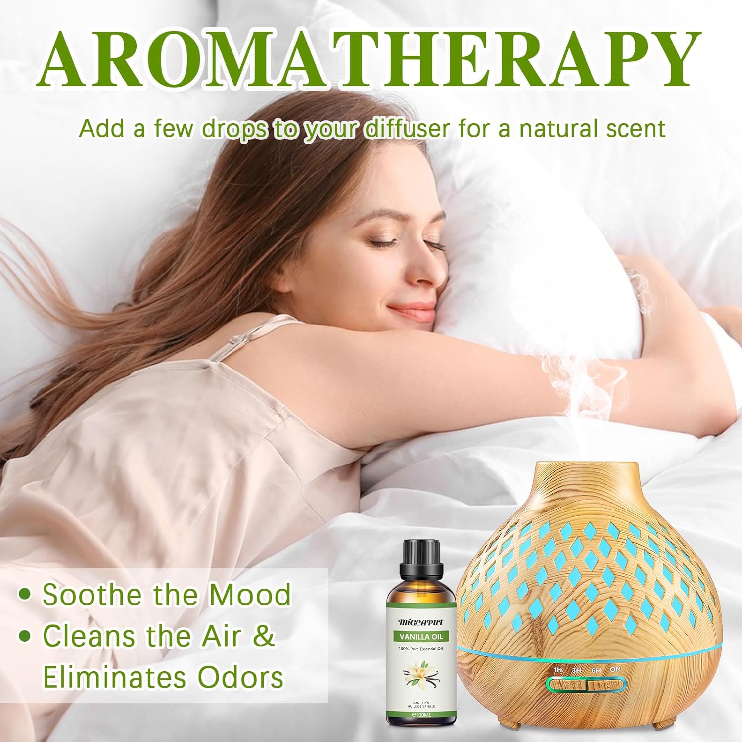 Thumbnail 4 de Migcaput Vanilleöl (ätherisches Öl) 100 ml – 100 % natürliches Aroma für Diffuser, Luftbefeuchter & Co.