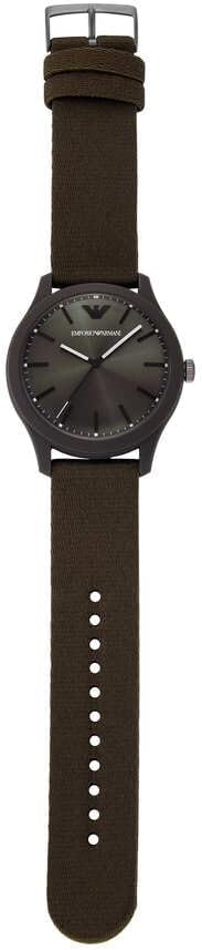Thumbnail 6 de Montre homme Emporio Armani à quartz (boîtier 45 mm) bracelet cuir ou silicone