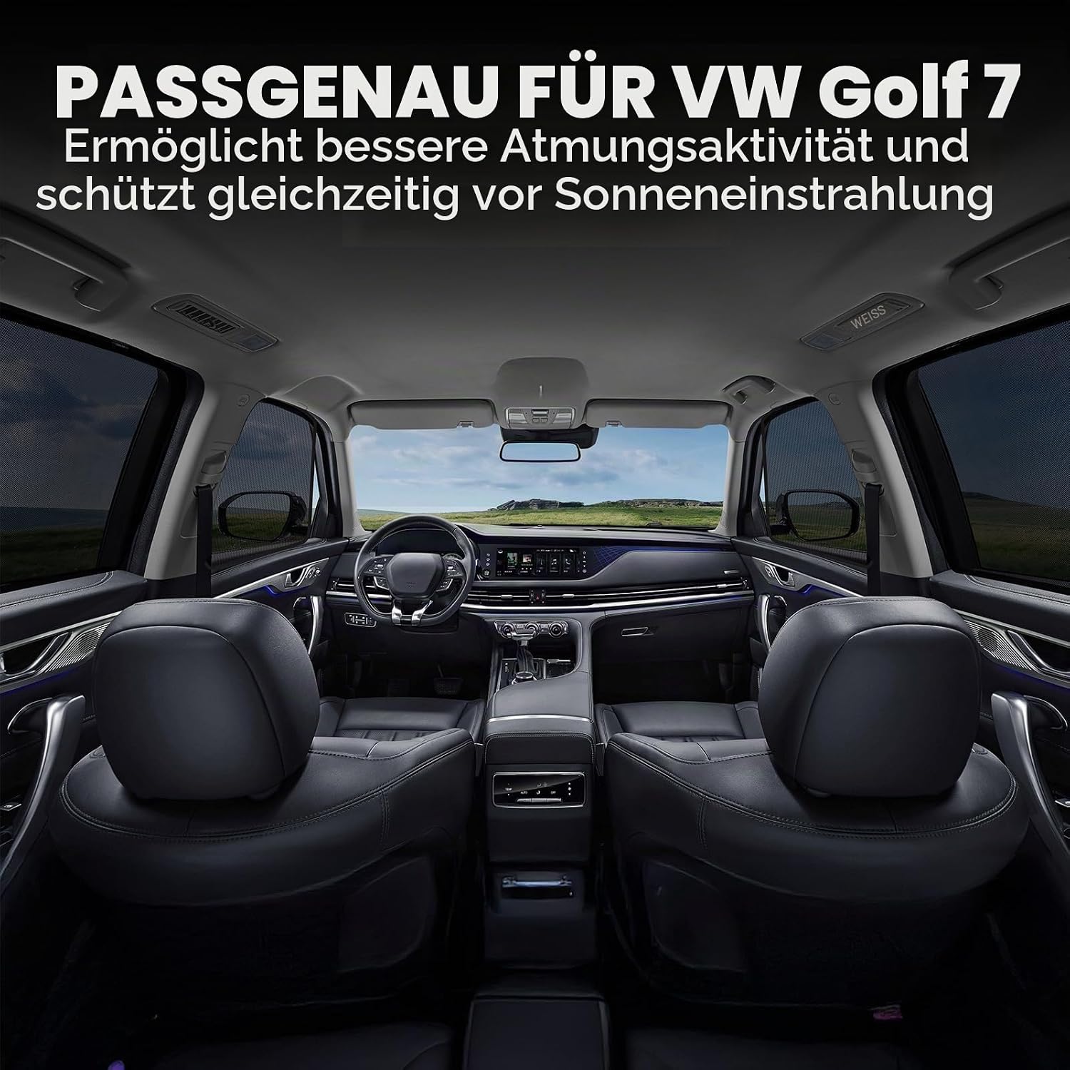 Thumbnail 1 de XCBYT Sonnenschutz Auto für VW Golf 7 (2013–2020) – 4er Set, Verdunkelung, atmungsaktiv, magnetisch