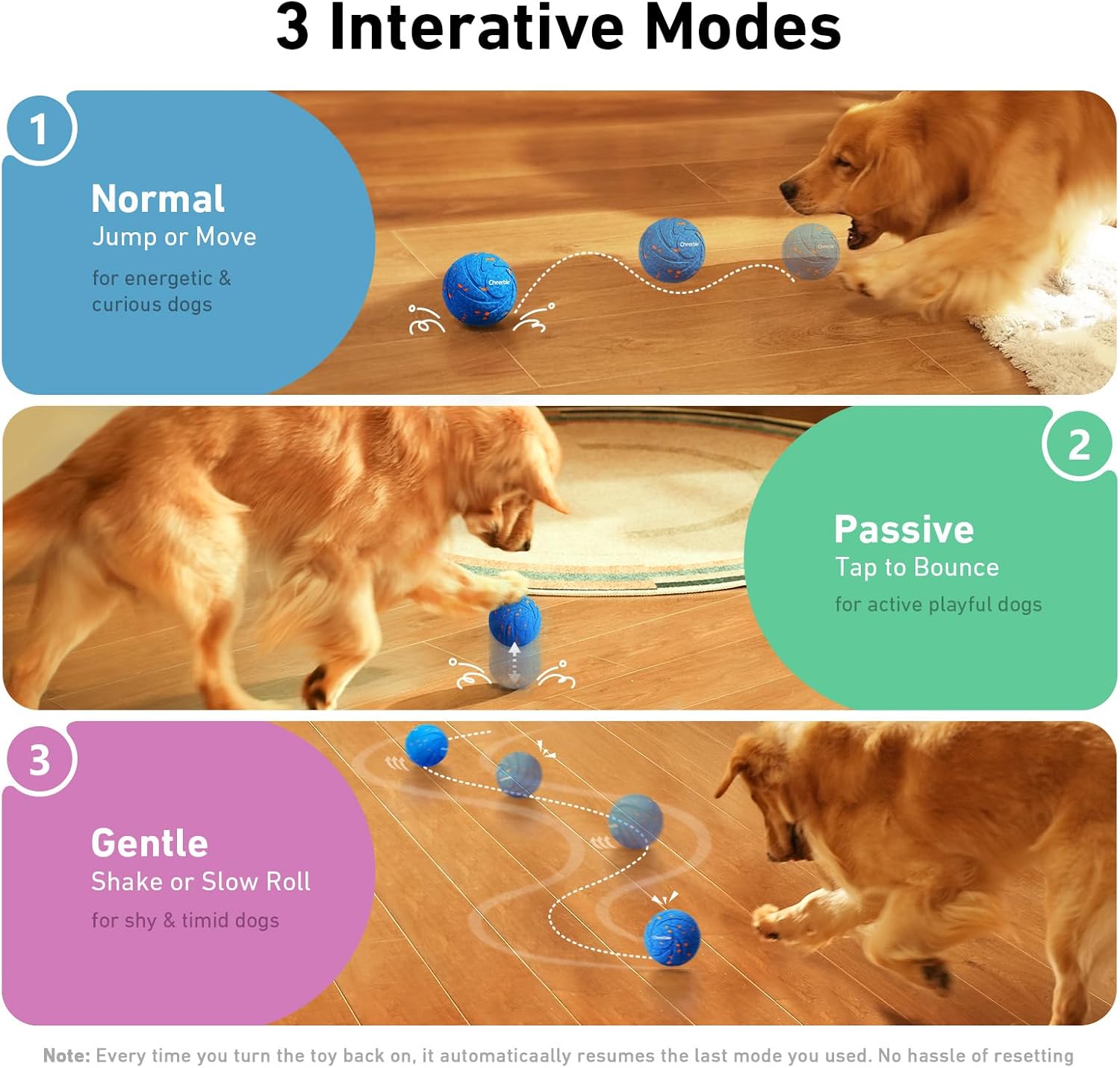 Detalle 2 de Cheerble Wicked Ball AIR interactive dog toy