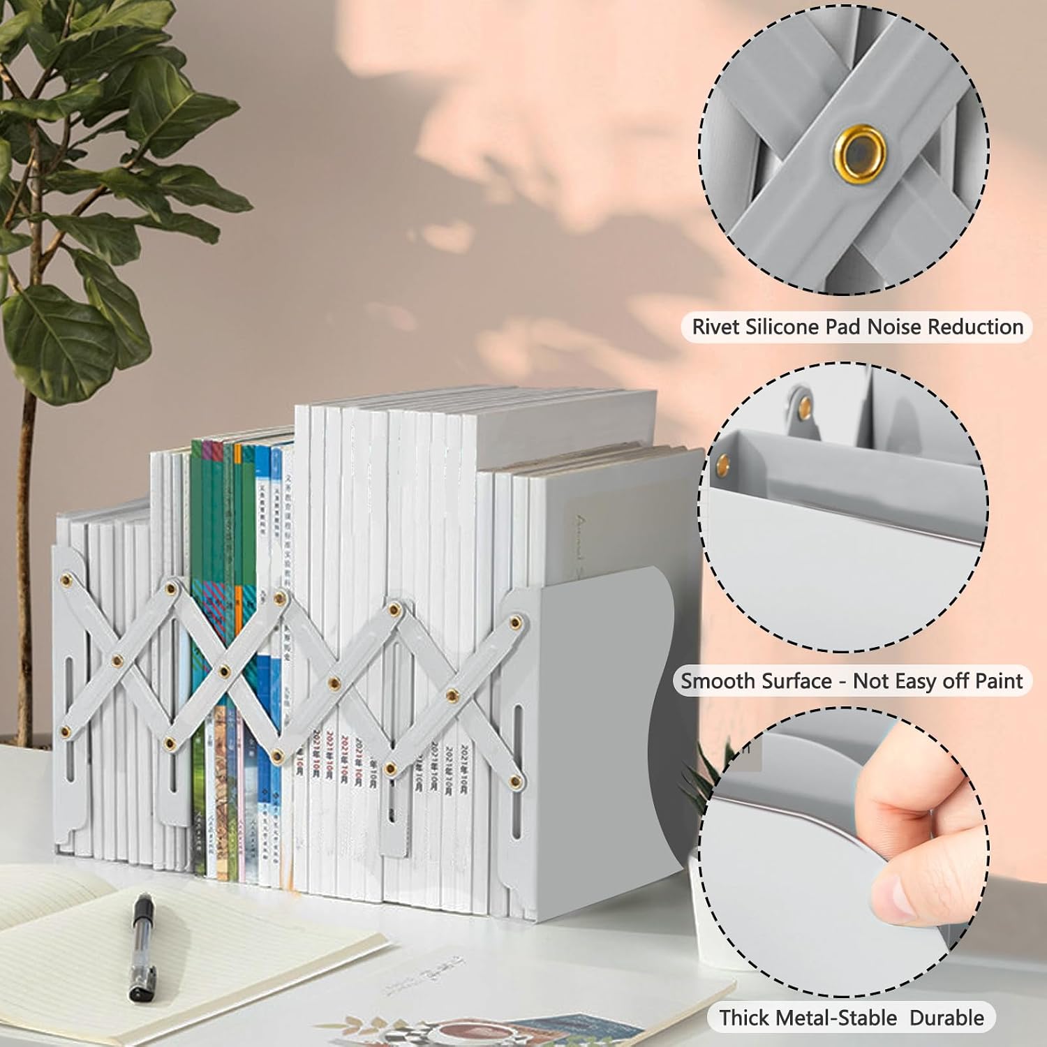 Thumbnail 2 de Book Ends Adjustable Metal Book Ends
