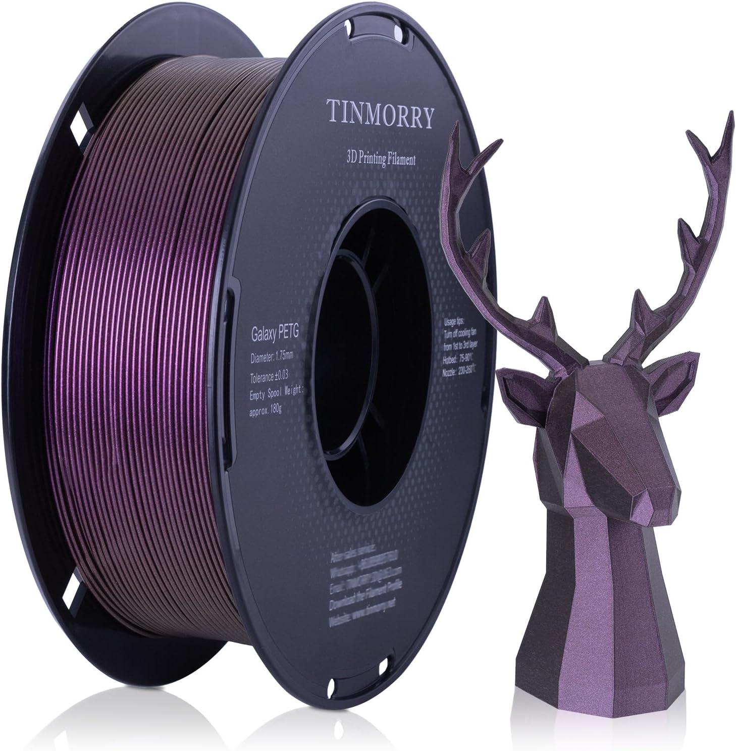 Thumbnail 4 de TINMORRY PETG Filament 1.75mm Marble White