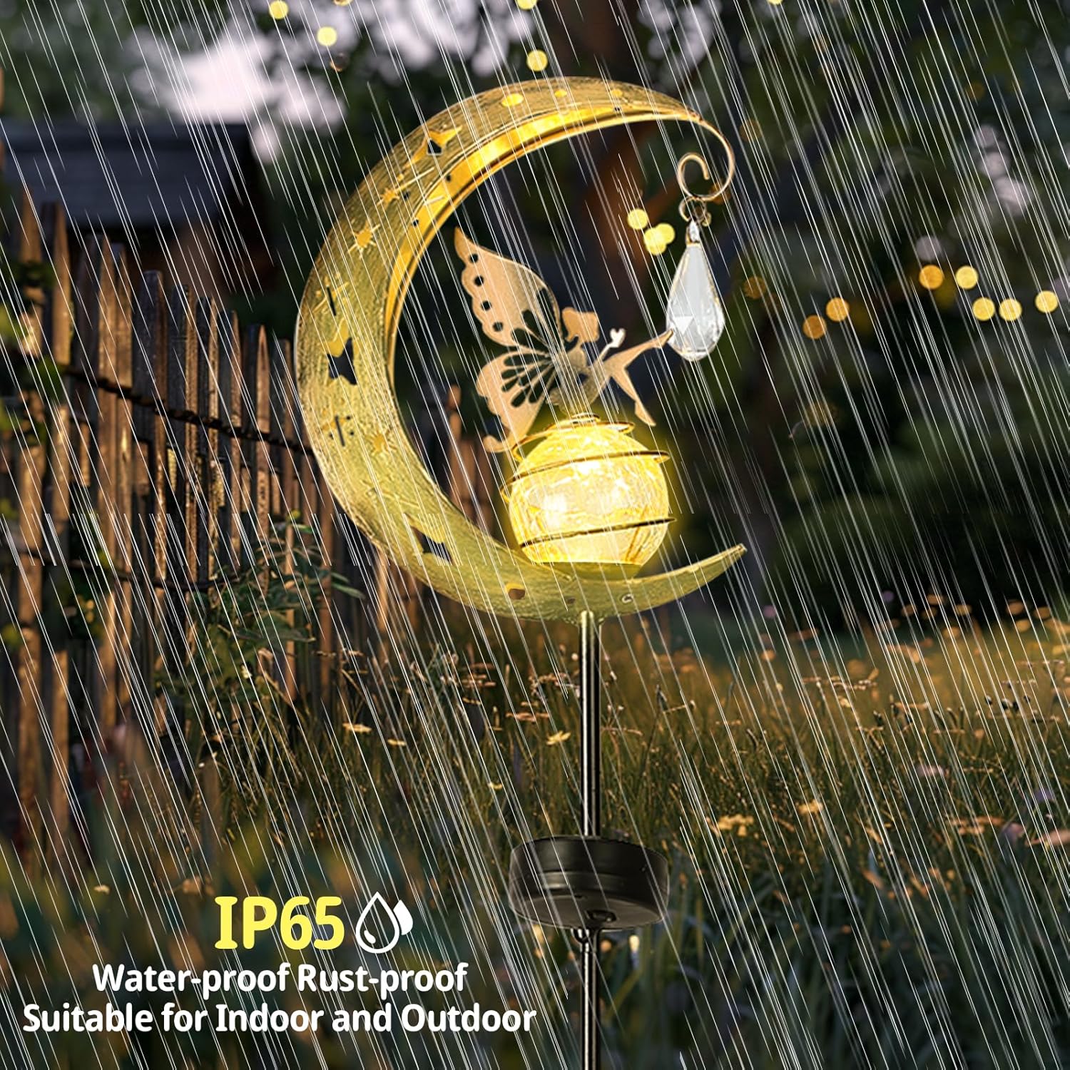 Thumbnail 1 de LOVERUIS Solar Garden Fairy Moon Lamp 7.5in