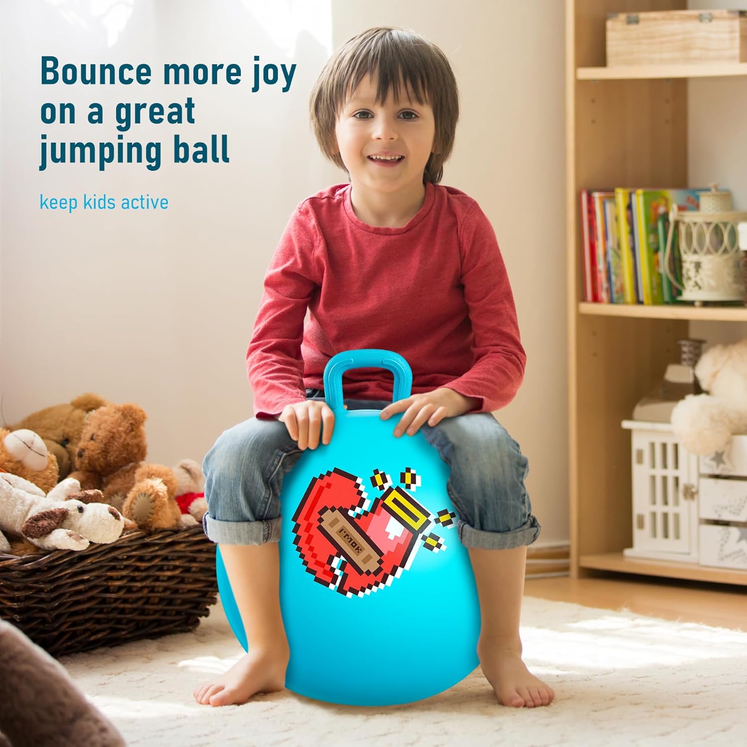 Thumbnail 5 de U&C Planet 2 Pack 18 Inch Space Hopper: Anti-Slip Bouncy Balls for Kids 3–5