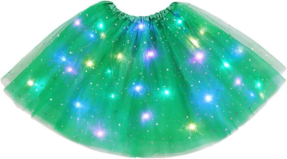 Detalle de URAQT Gonna Tulle LED per Bambina con 3 modalità di illuminazione e cintura elastica