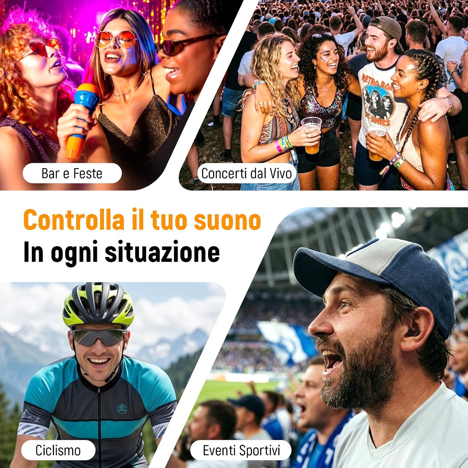 Thumbnail 6 de Tappi orecchie per concerti con riduzione rumorosa 19 dB – comfort e protezione per festival e spettacoli live