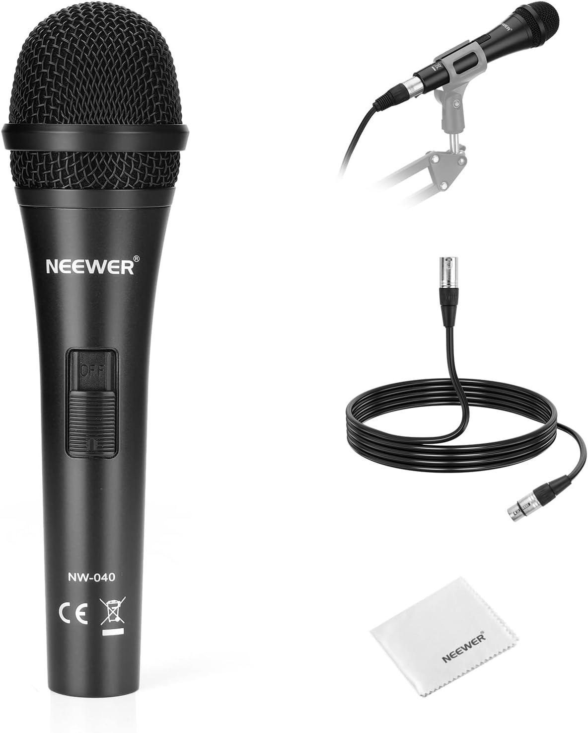 NEEWER NW-040 Microphone Dynamique cardioïde – robustesse et polyvalence pour streaming, voix et instruments