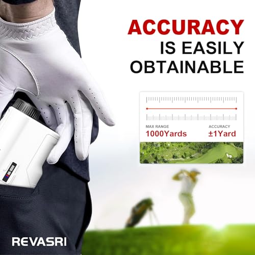 Detalle de REVASRI Golf Rangefinder with Slope, Pin Lock Vibration and Rechargeable Battery
