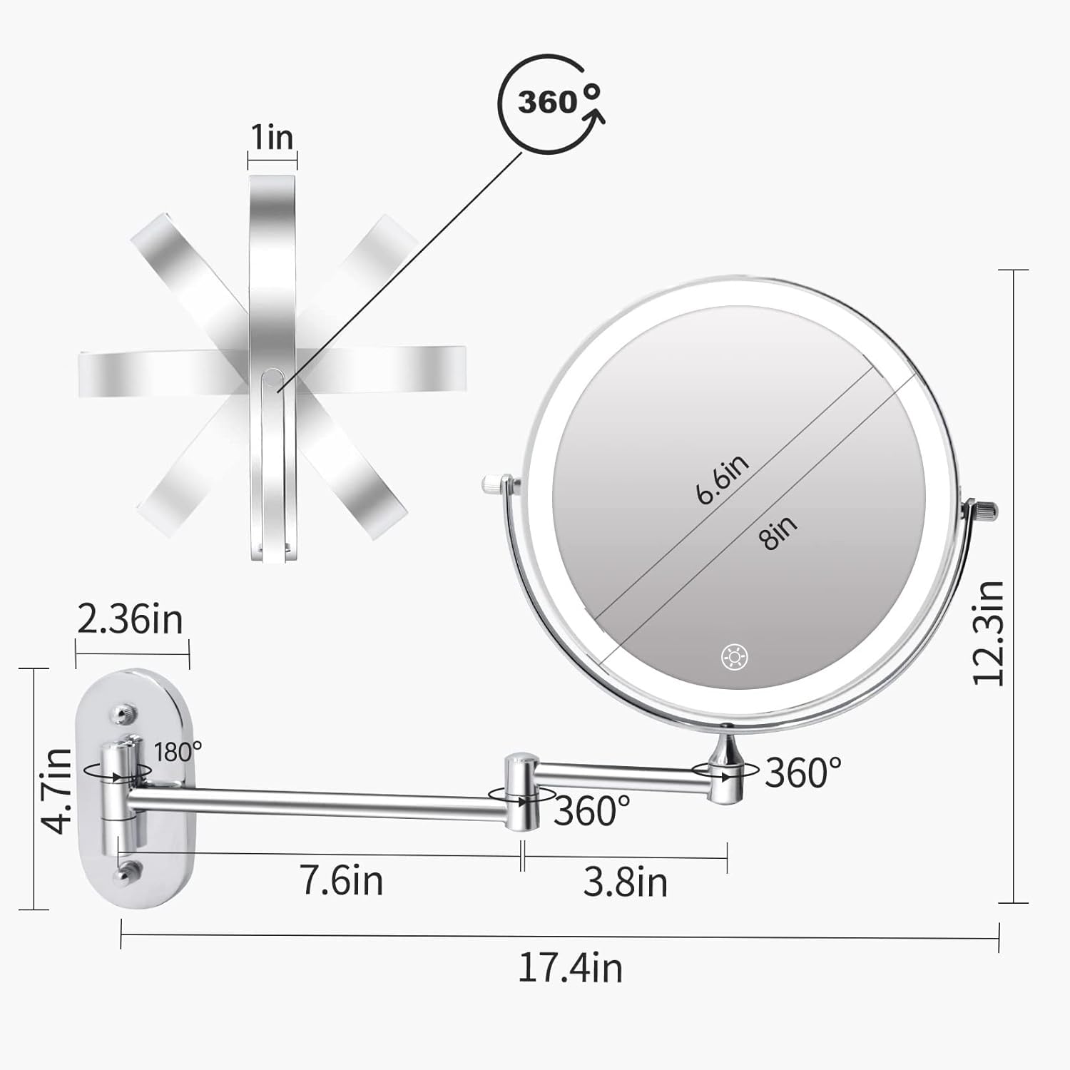 Thumbnail 5 de FUNTOUCH Vanity Mirror 30X Magnification