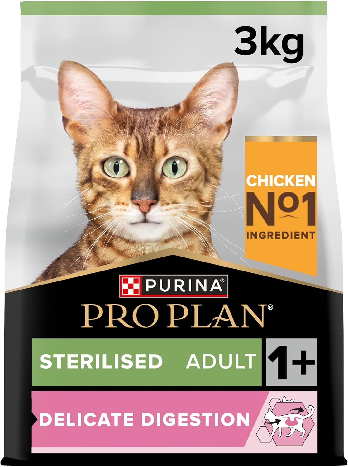 Detalle de Purina Pro Plan Sterilised Delicate Digestion Crocchette Gatti Adulti Ricco in Pollo 3kg