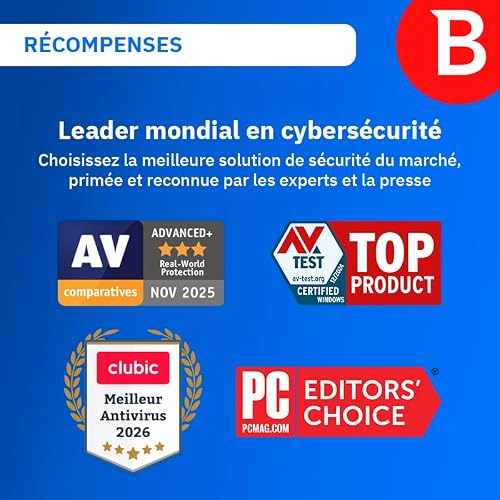 Thumbnail 1 de Bitdefender Internet Security 2026 – 5 appareils, 2 ans, activation par email, renouvellement automatique
