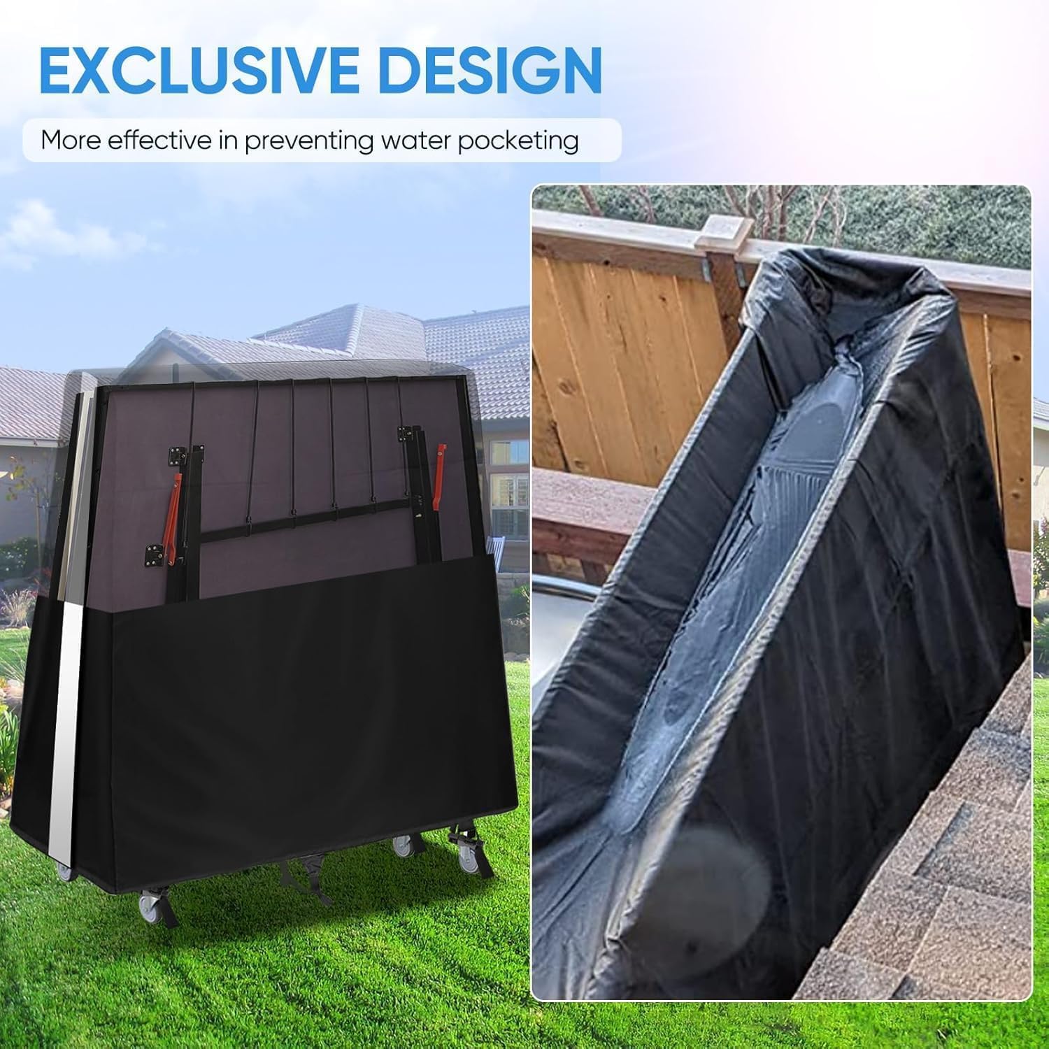 Thumbnail 4 de NEVERLAND Tischtennisplatte Abdeckung wasserdicht für Indoor & Outdoor (165 × 70 × 185 cm)