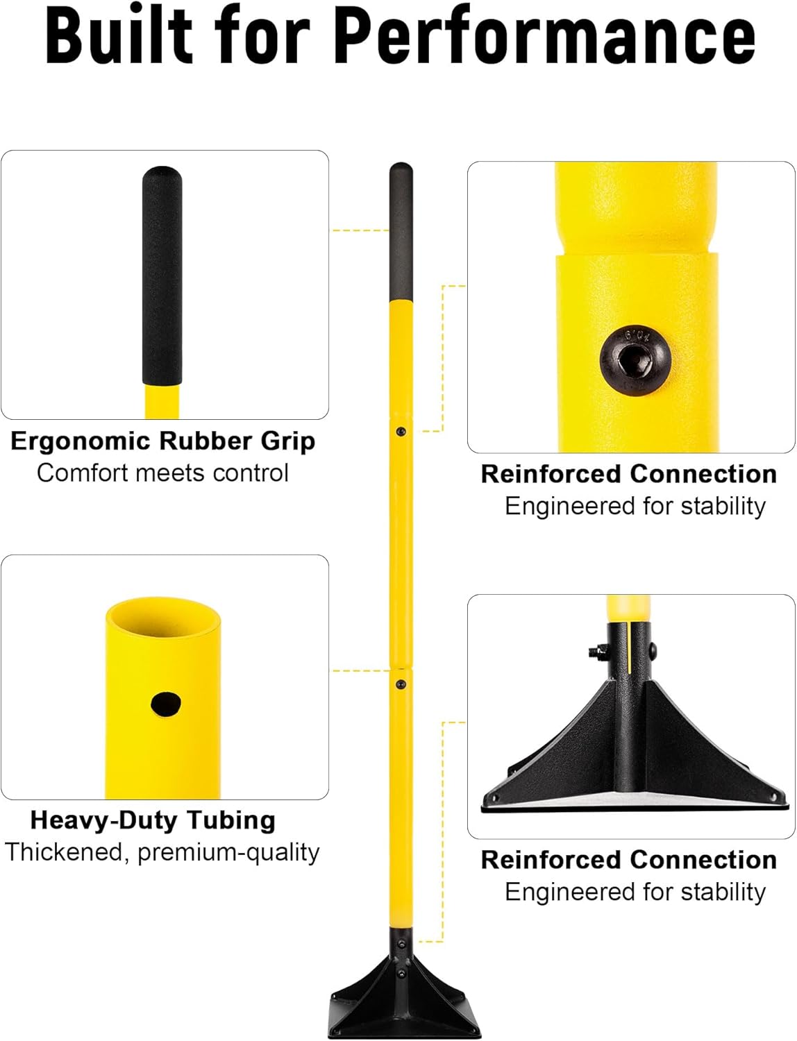 Thumbnail 2 de BlumeTrec 20cm x 20cm steel tamper (heavy-duty hand compactor) for soil, gravel and asphalt