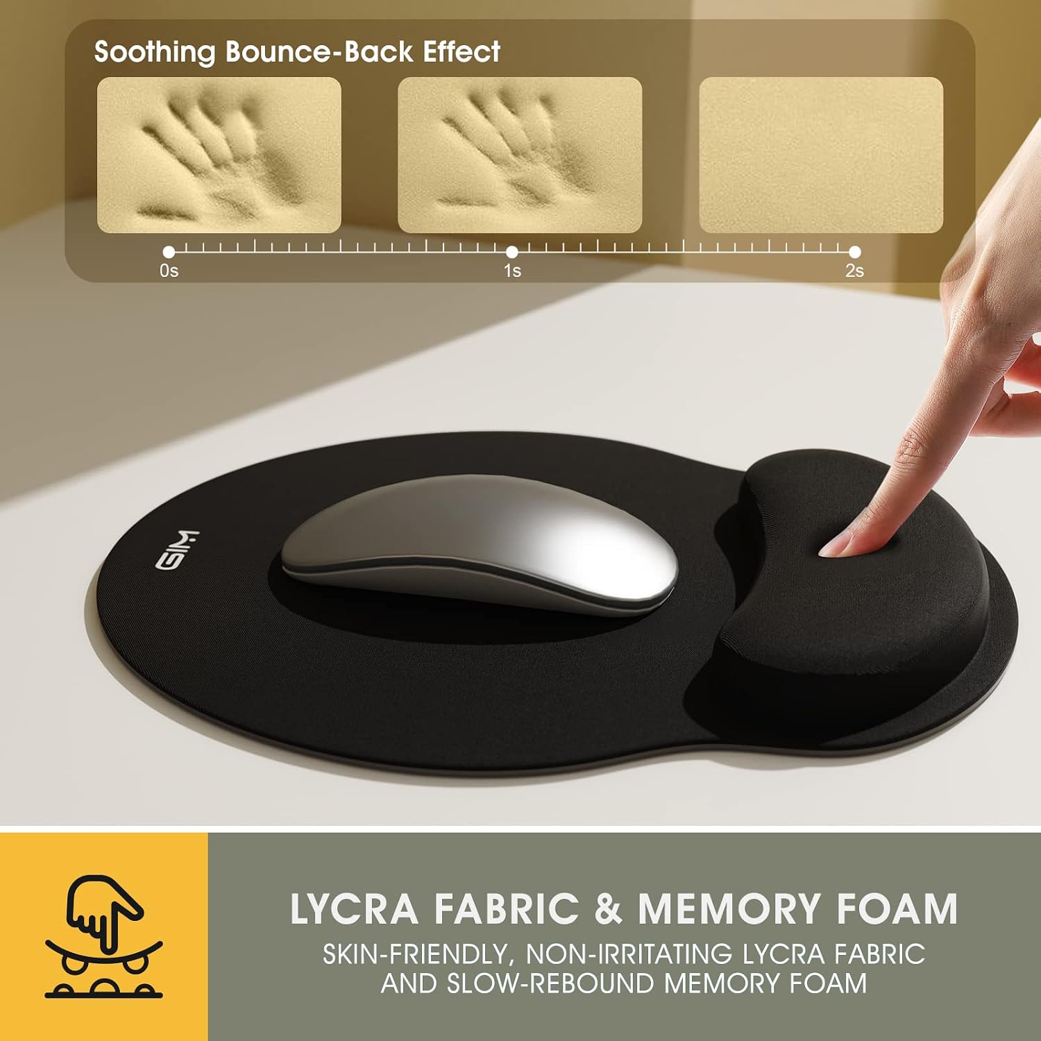 Detalle 2 de GIM Keyboard Wrist Rest Mouse Mat Set