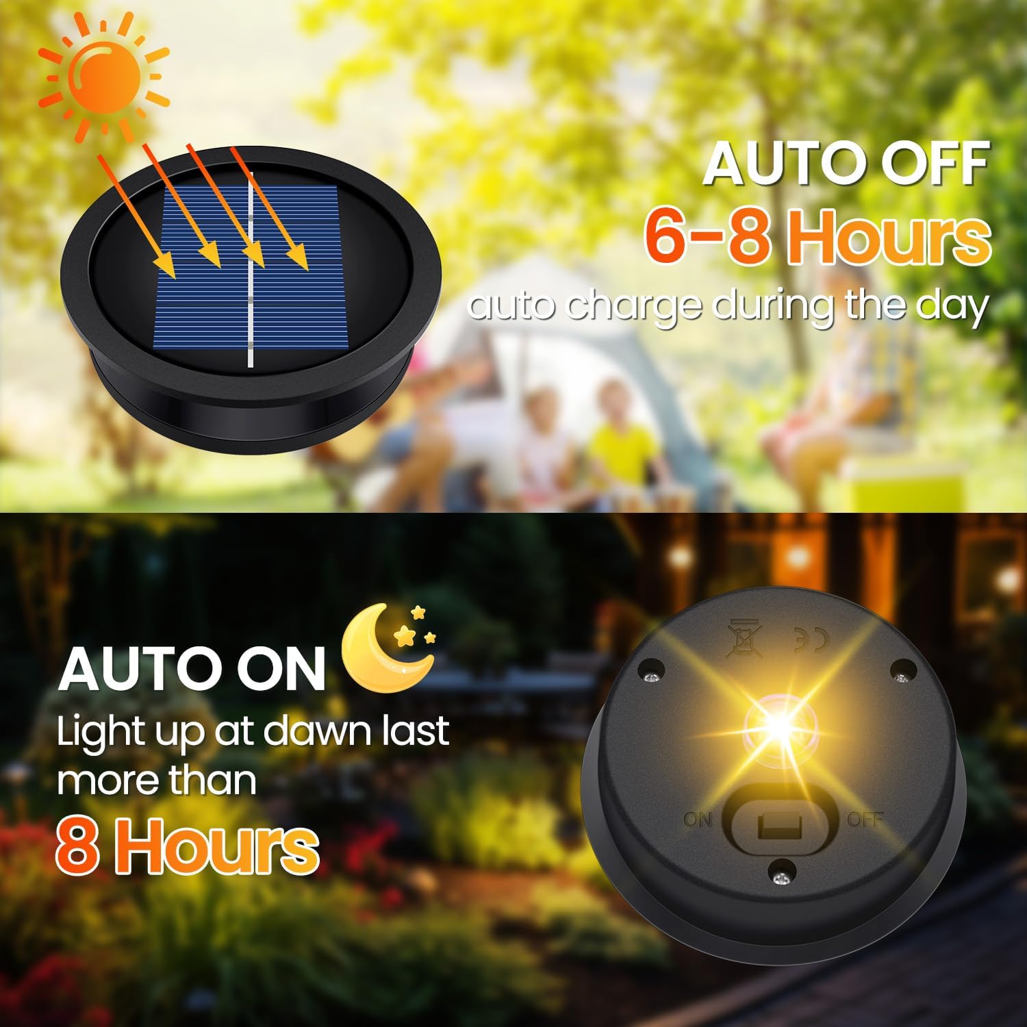 Thumbnail 4 de 4 Pack 8.2cm Solar Light Replacement Top – Waterproof Solar Panel Cover for Outdoor Lanterns