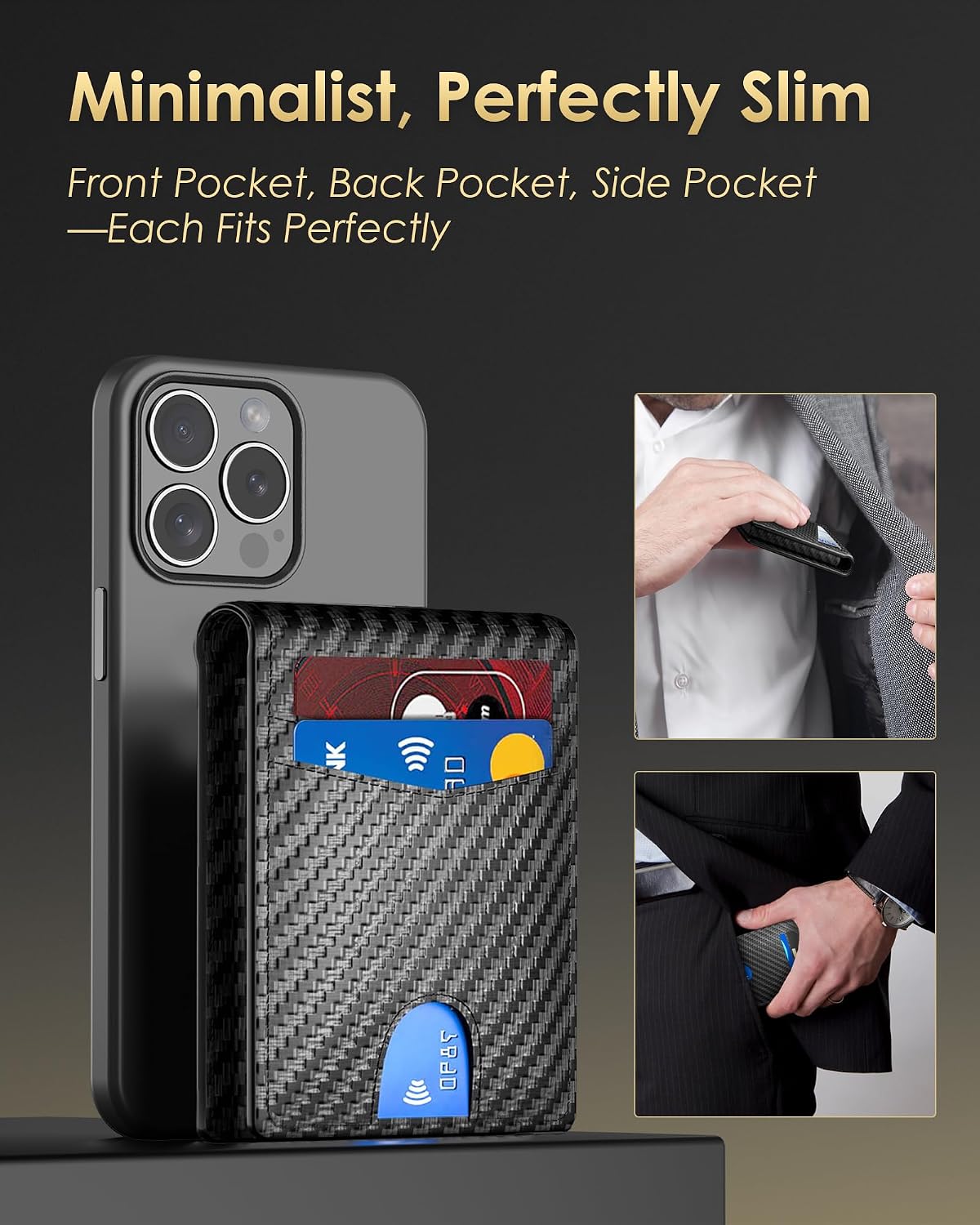 Detalle de 2026 Wallet for Men RFID Blocking Bifold 12 cards