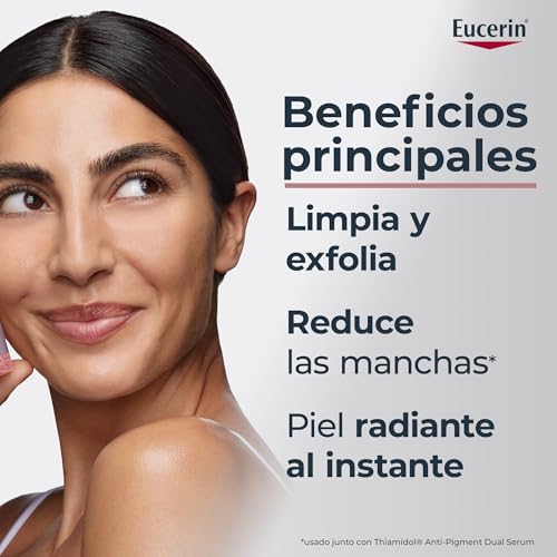 Detalle de Eucerin Anti-Pigment Gel Limpiador Facial (400 ml): exfoliante diario para una piel más luminosa y uniforme