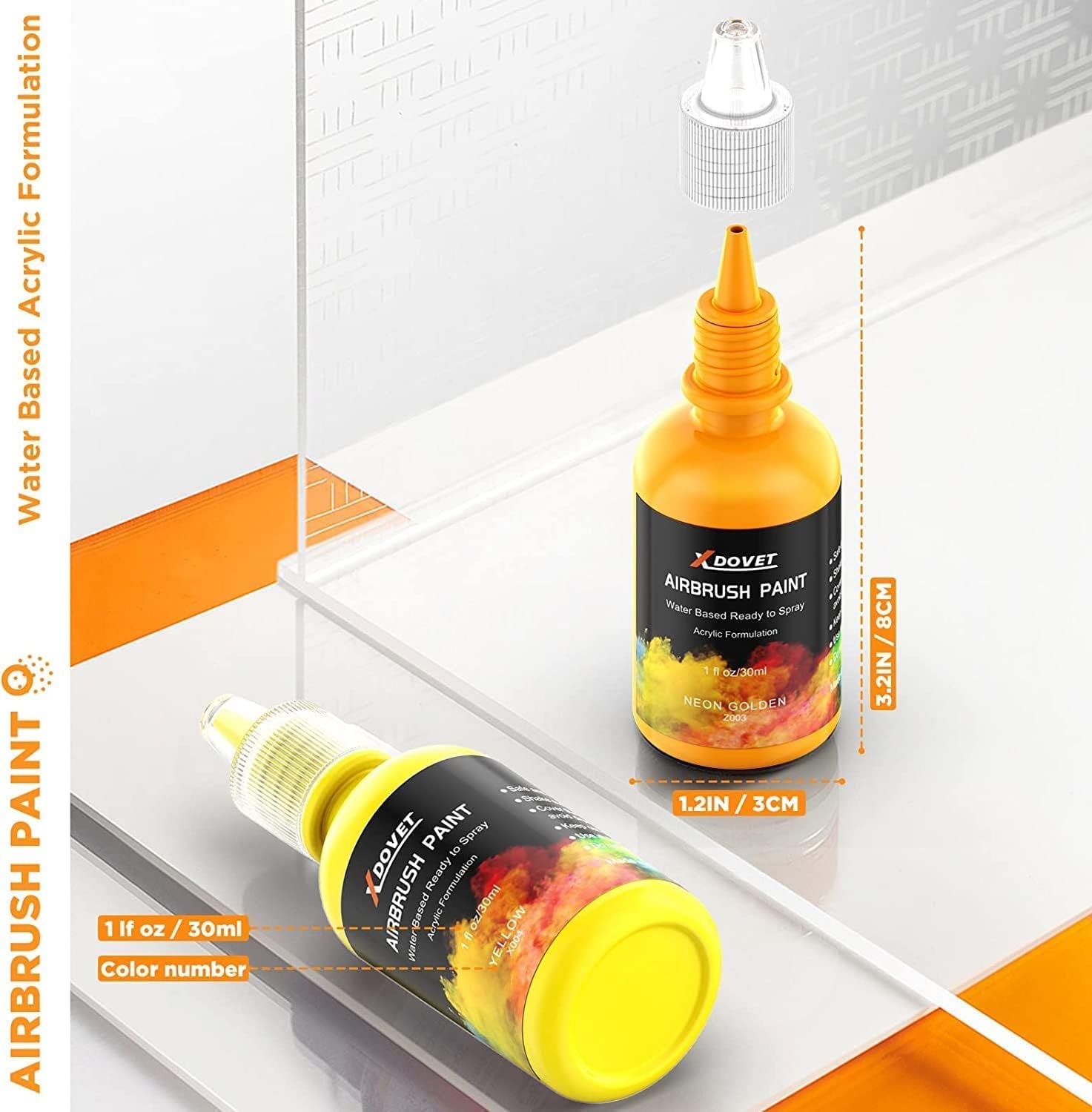Thumbnail 3 de XDOVET airbrush paint set, 28 colours