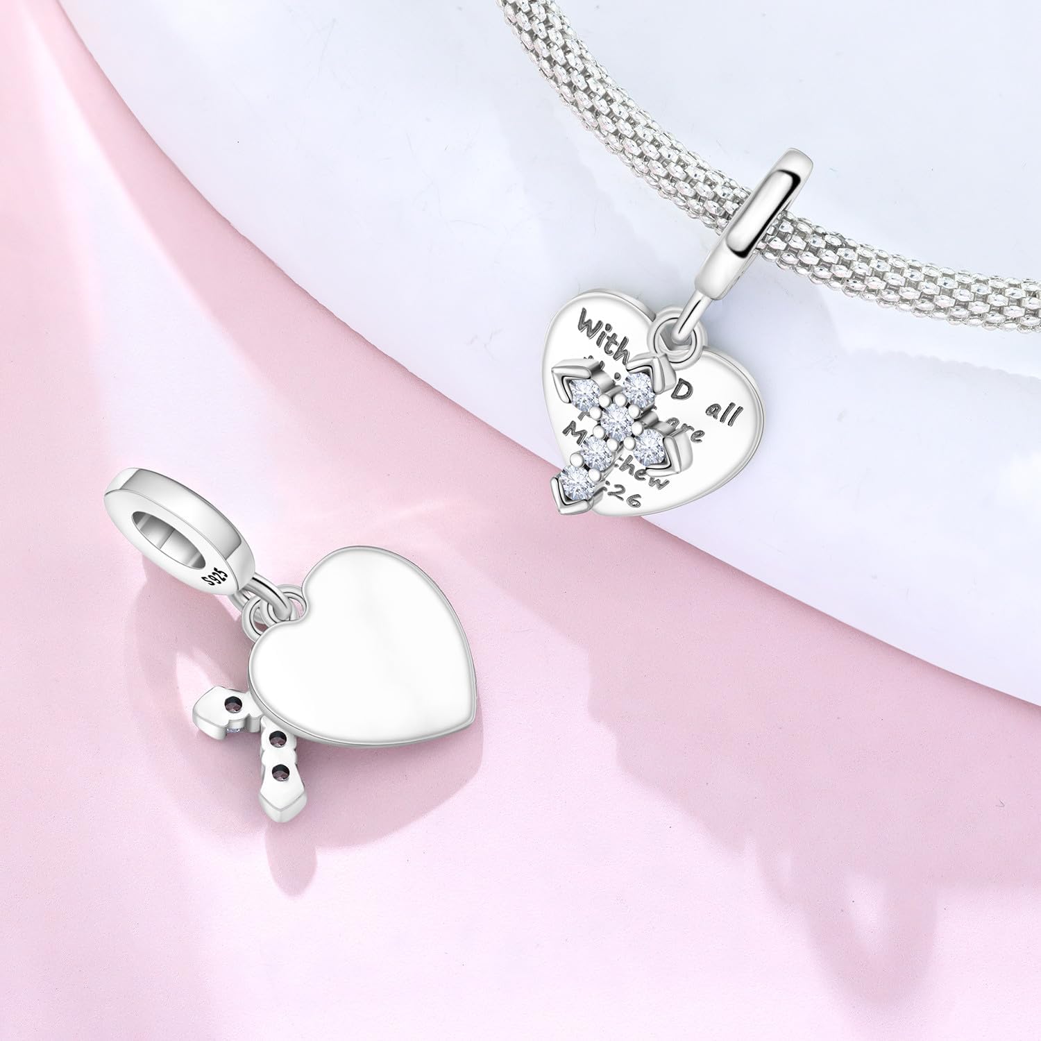 Thumbnail 6 de PANPOKI 925 Sterling Silber Kreuz Anhänger 2,3 cm