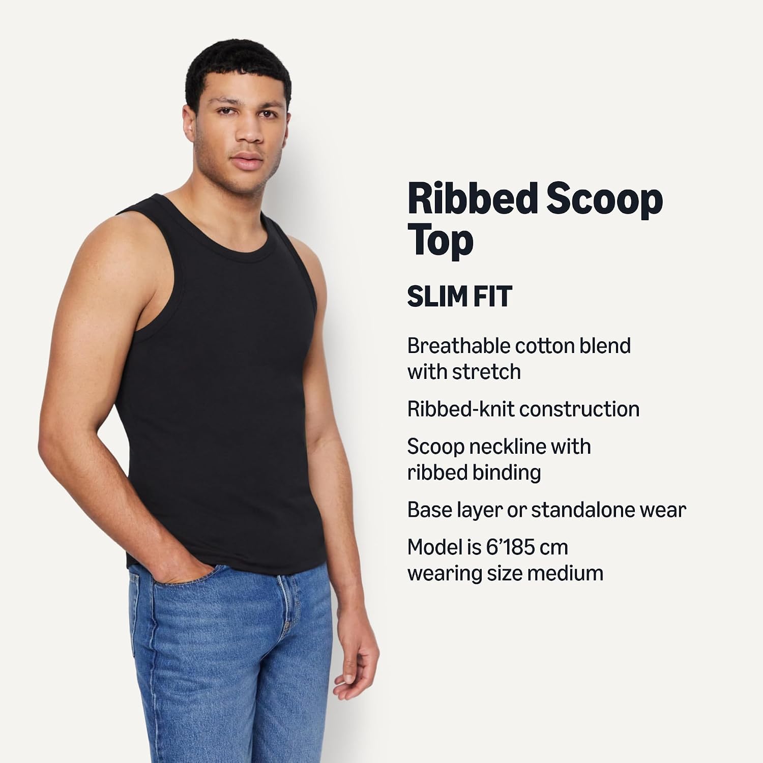 Detalle 2 de Amazon Essentials Men's Slim-Fit Ribbed Vest