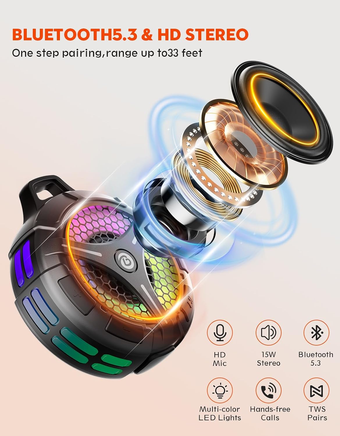 Thumbnail 1 de bondidea Bluetooth Shower Speaker 15W 📢