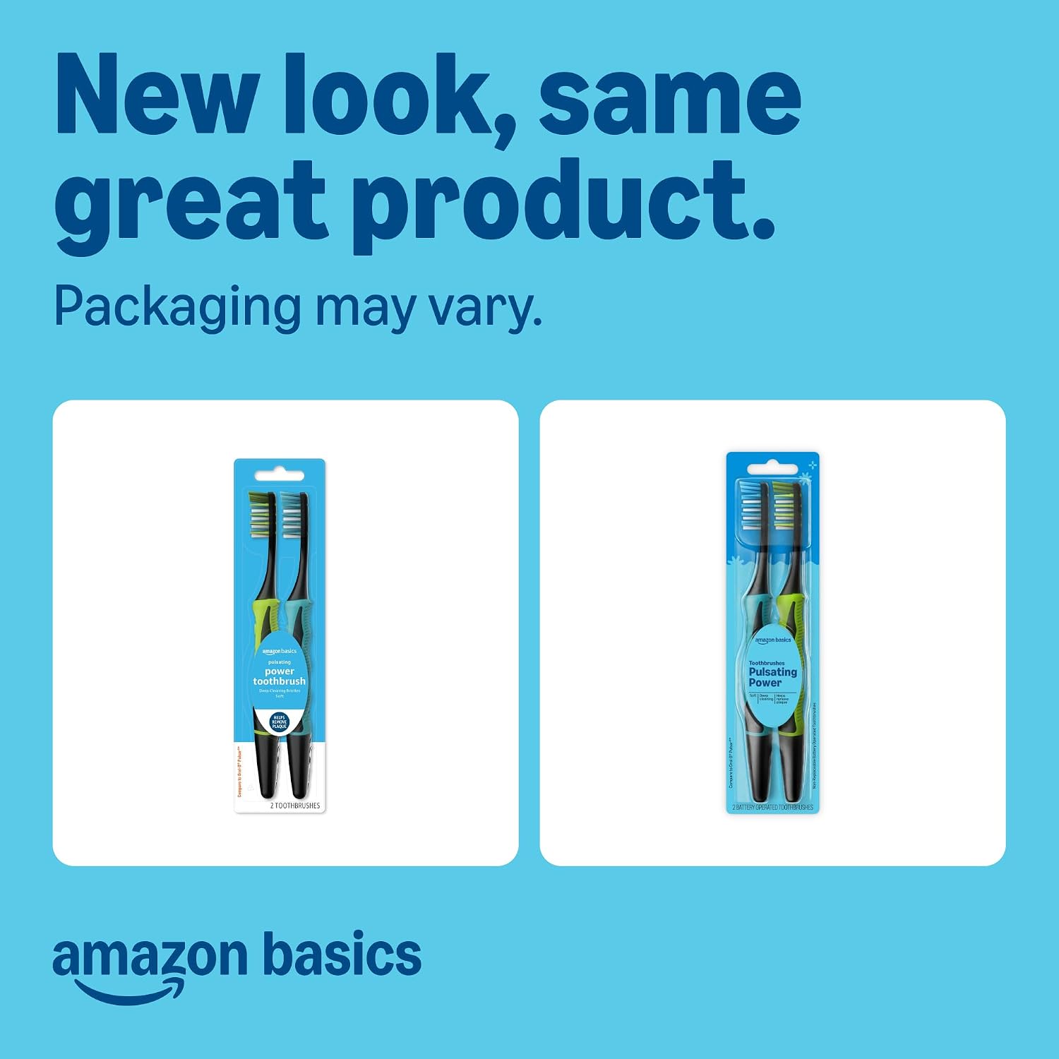 Detalle 2 de Amazon Basics Adult Soft Bristle Electric Toothbrush (2-Pack) with Pulsing Deep Cleaning
