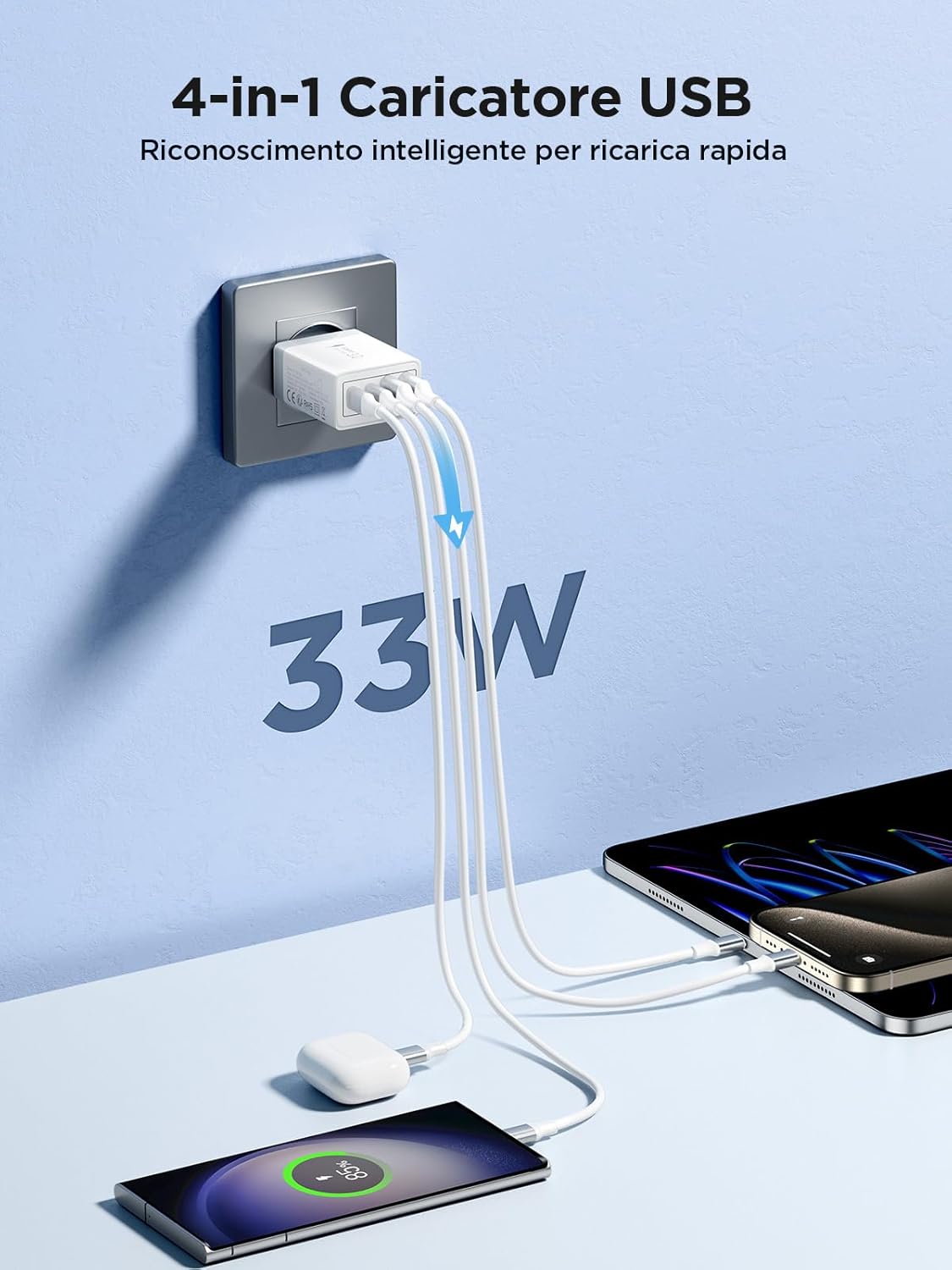 Thumbnail 1 de Aioneus Caricatore USB 33W