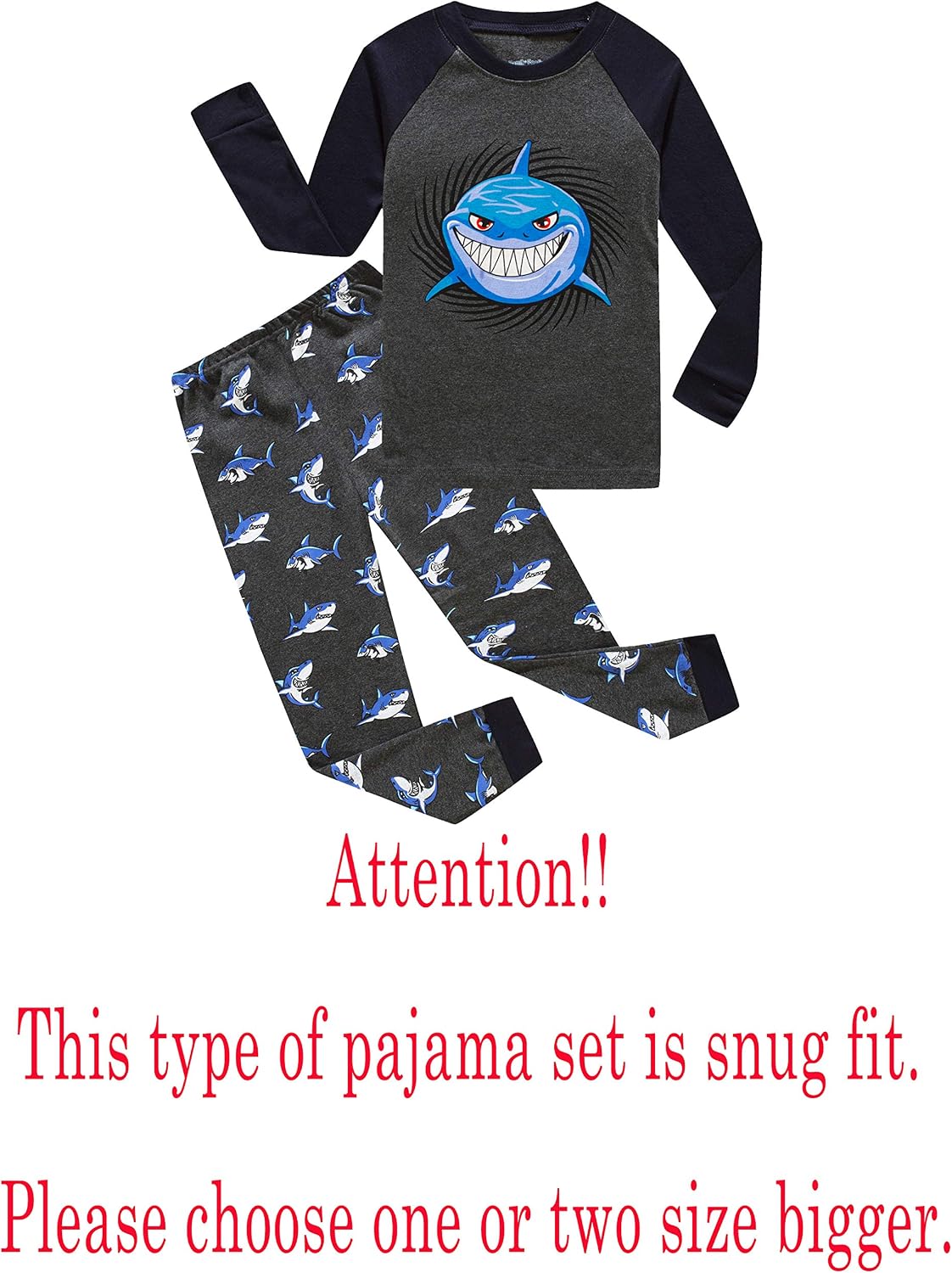 Detalle de Family Feeling CCsayu24-1115 Boys' Cotton Pajama Set with Tee and Pants