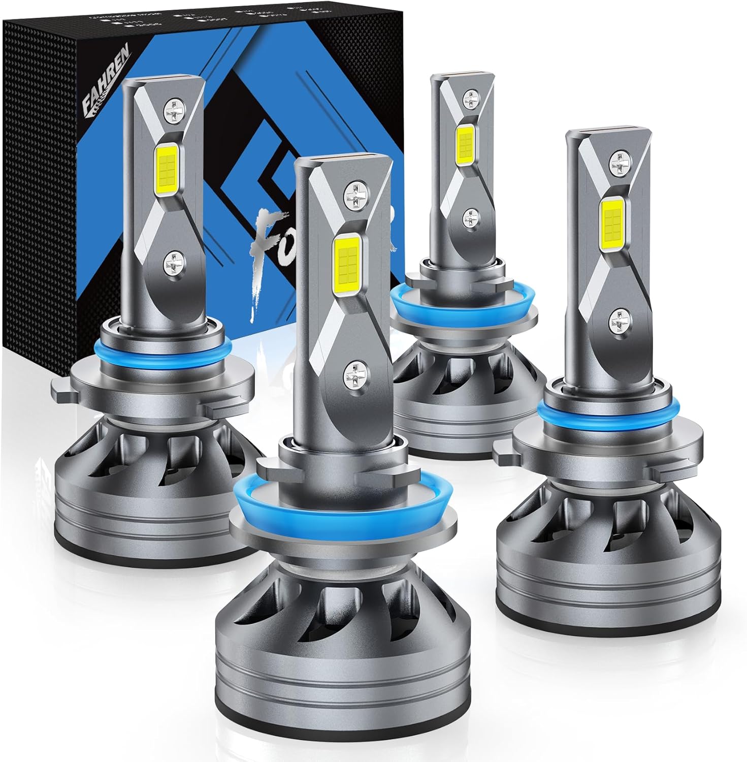 Detalle de 9005/HB3 H11/H9/H8 Light Bulbs Combo — 110,000LM, 6500K Ultra-Bright, 1:1 Size, CANbus Ready (Pack of 2)