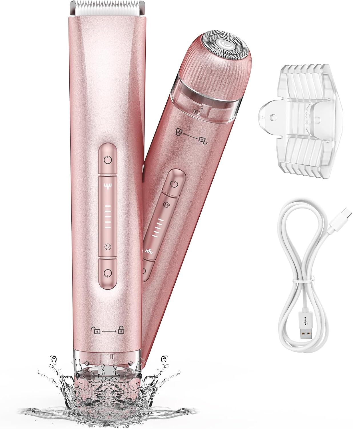 Detalle de Rasierer Damen 2-in-1 Intimrasierer – Nass-Trocken, USB-Aufladung, IPX7