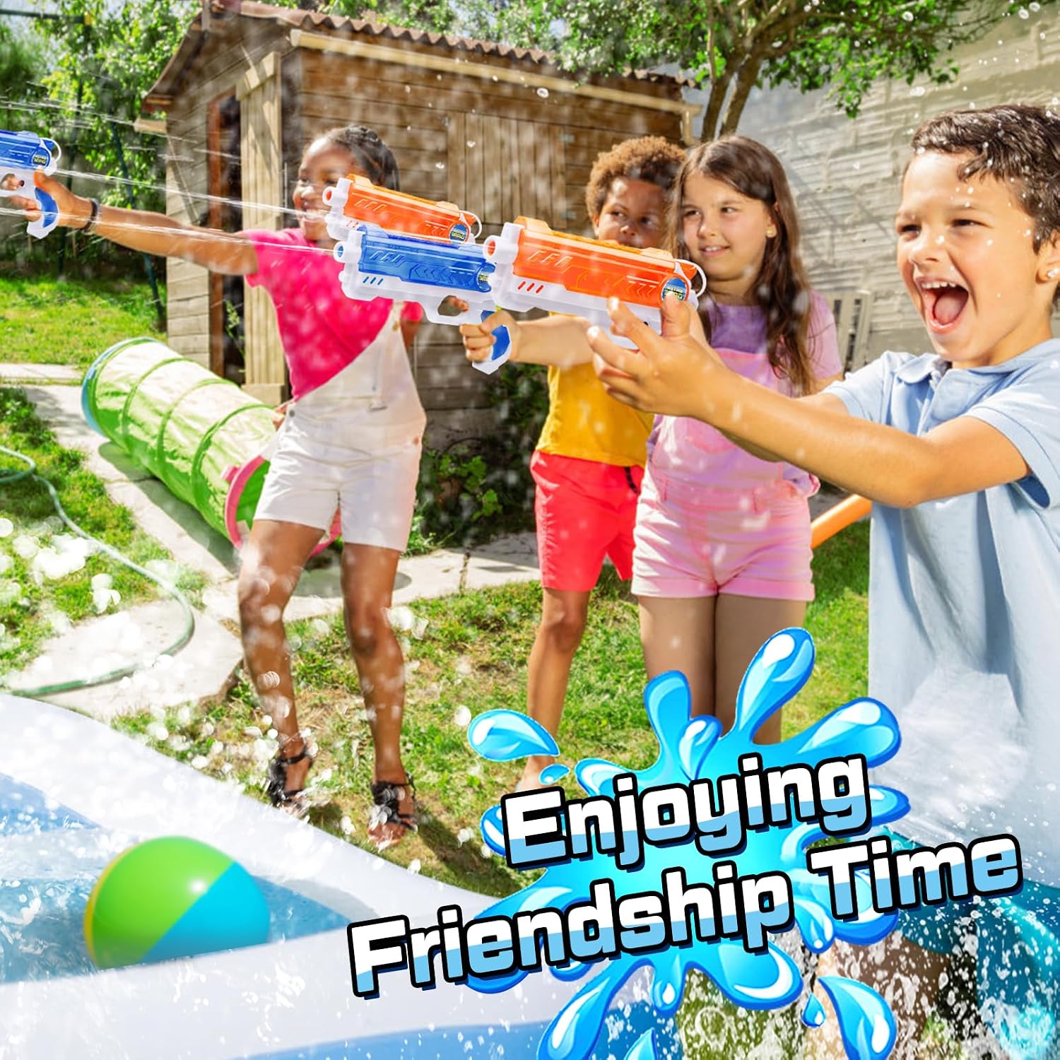 Thumbnail 6 de Quanquer Wasserpistole für Kinder – 2er-Pack, 280 ml, 9 m Reichweite, ABS-Sicherheit
