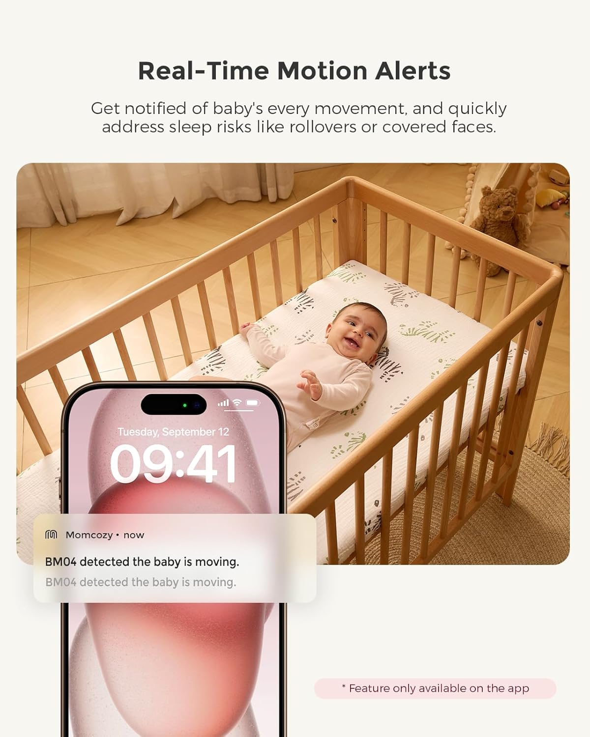 Detalle de momcozy BM04 5" 1080P Baby Monitor