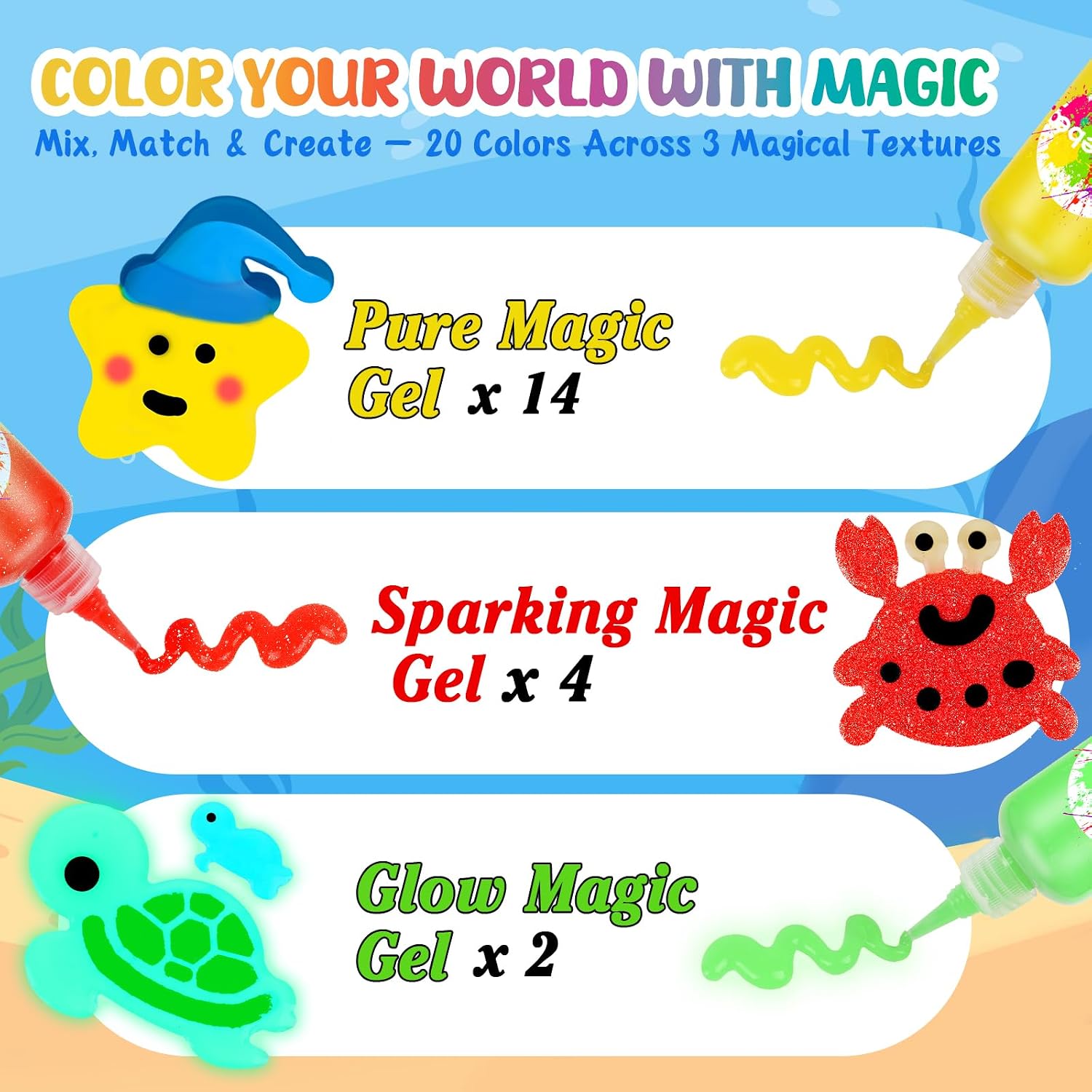 Detalle 2 de Shabebe Water Gel Craft Kit with 20 Gels
