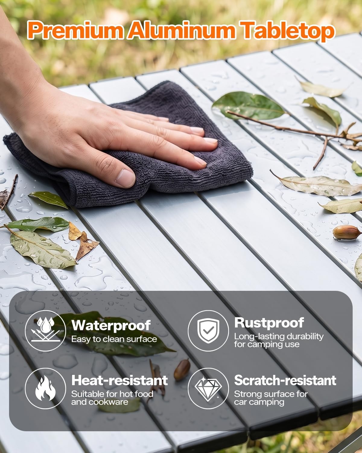 Thumbnail 6 de Sportneer Y21-80602-77-TSEU opvouwbare campingtafel 90 x 60 cm in aluminium