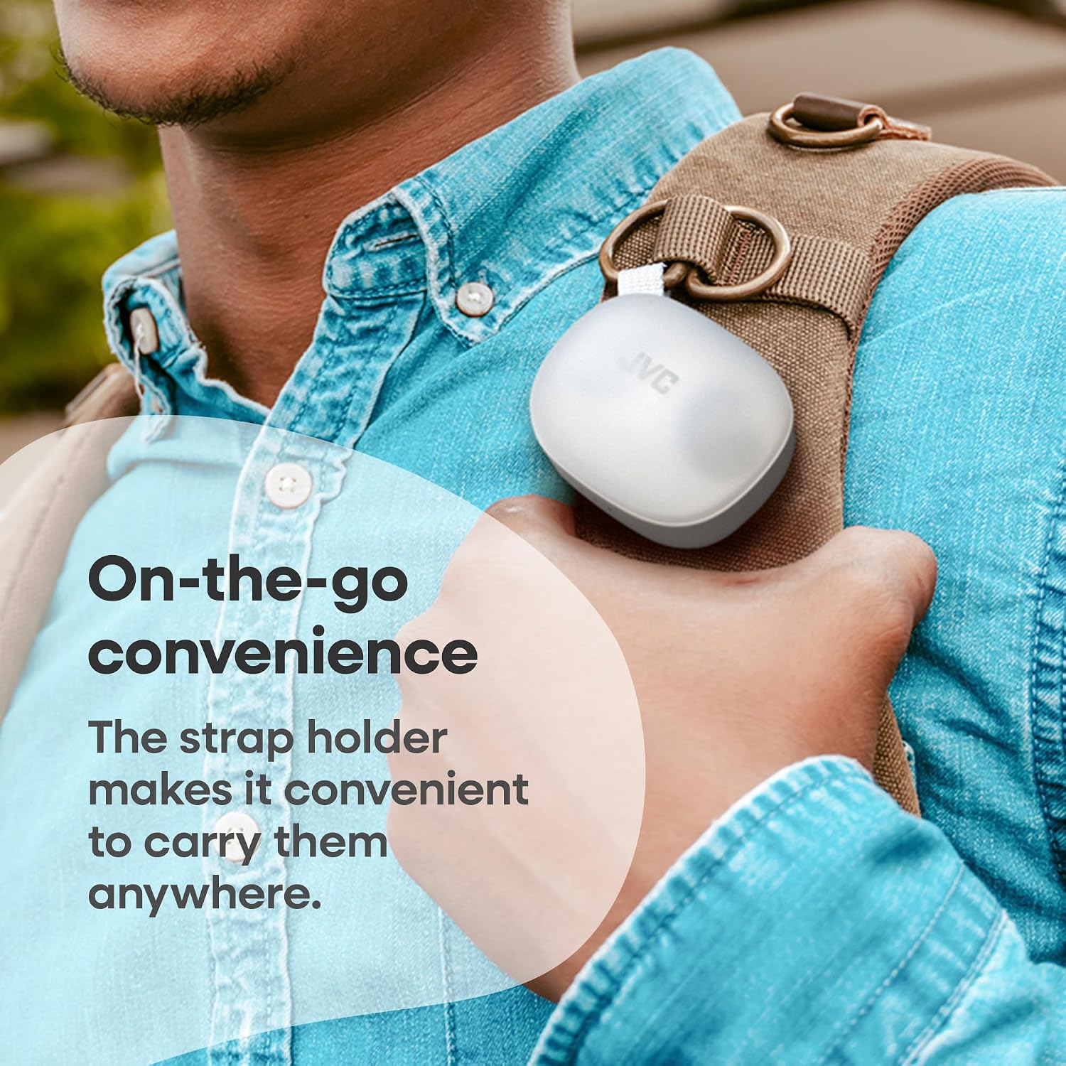 Detalle 2 de JVC HA-A23T-W Gumy Premium Wireless Earphones with Noise Cancellation